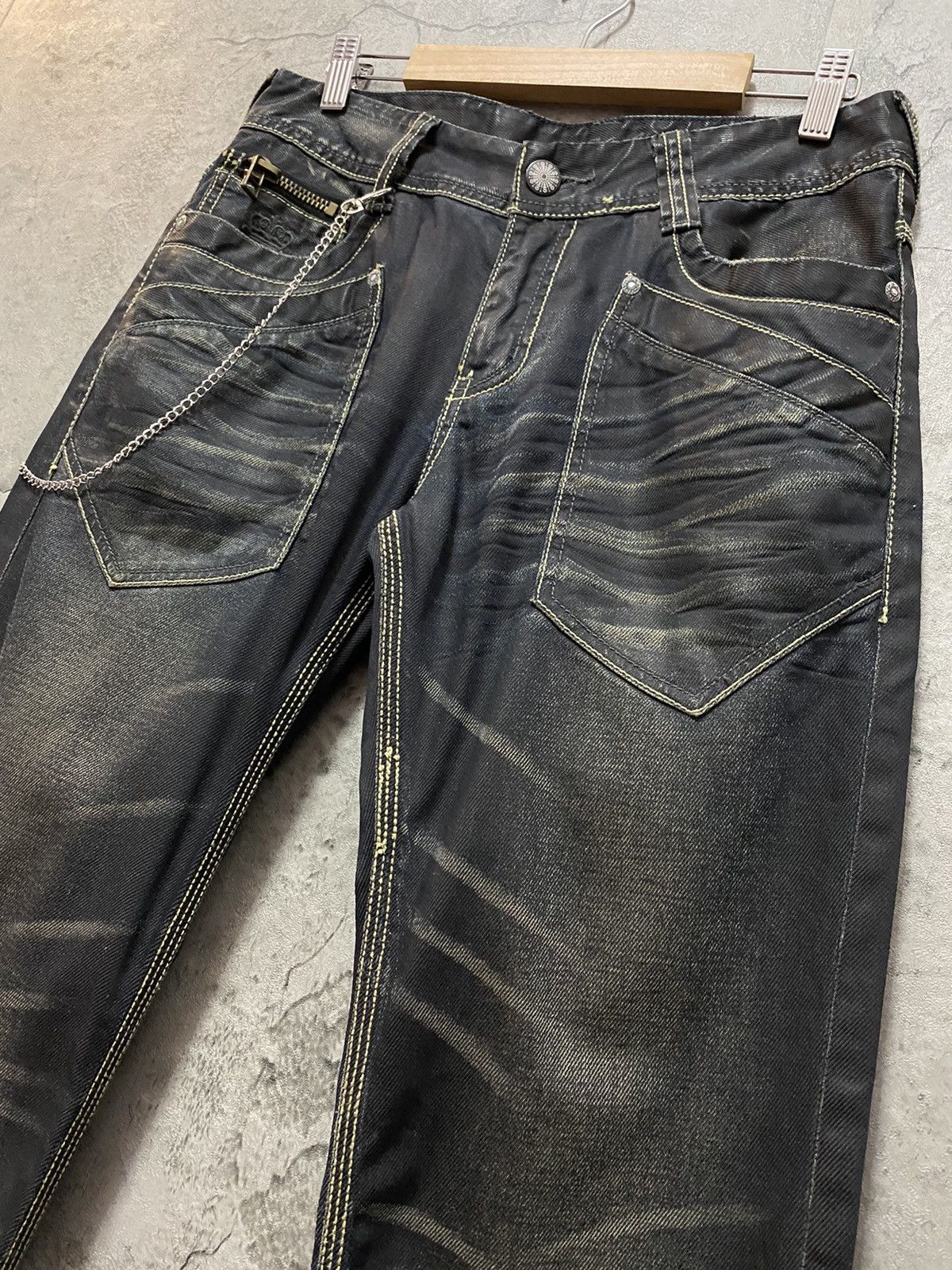 Japanese Brand Urban Craft Japan Multi Pocket Bush Waxed Denim Pants Size US 30 / EU 46 - 6 Thumbnail