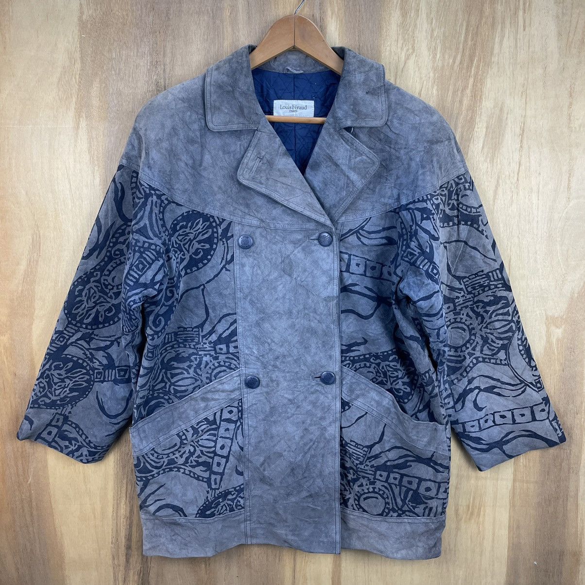 Louis Feraud Vintage Louis Feraud Leather Jacket Nice Design Size US M / EU 48-50 / 2 - 1 Thumbnail