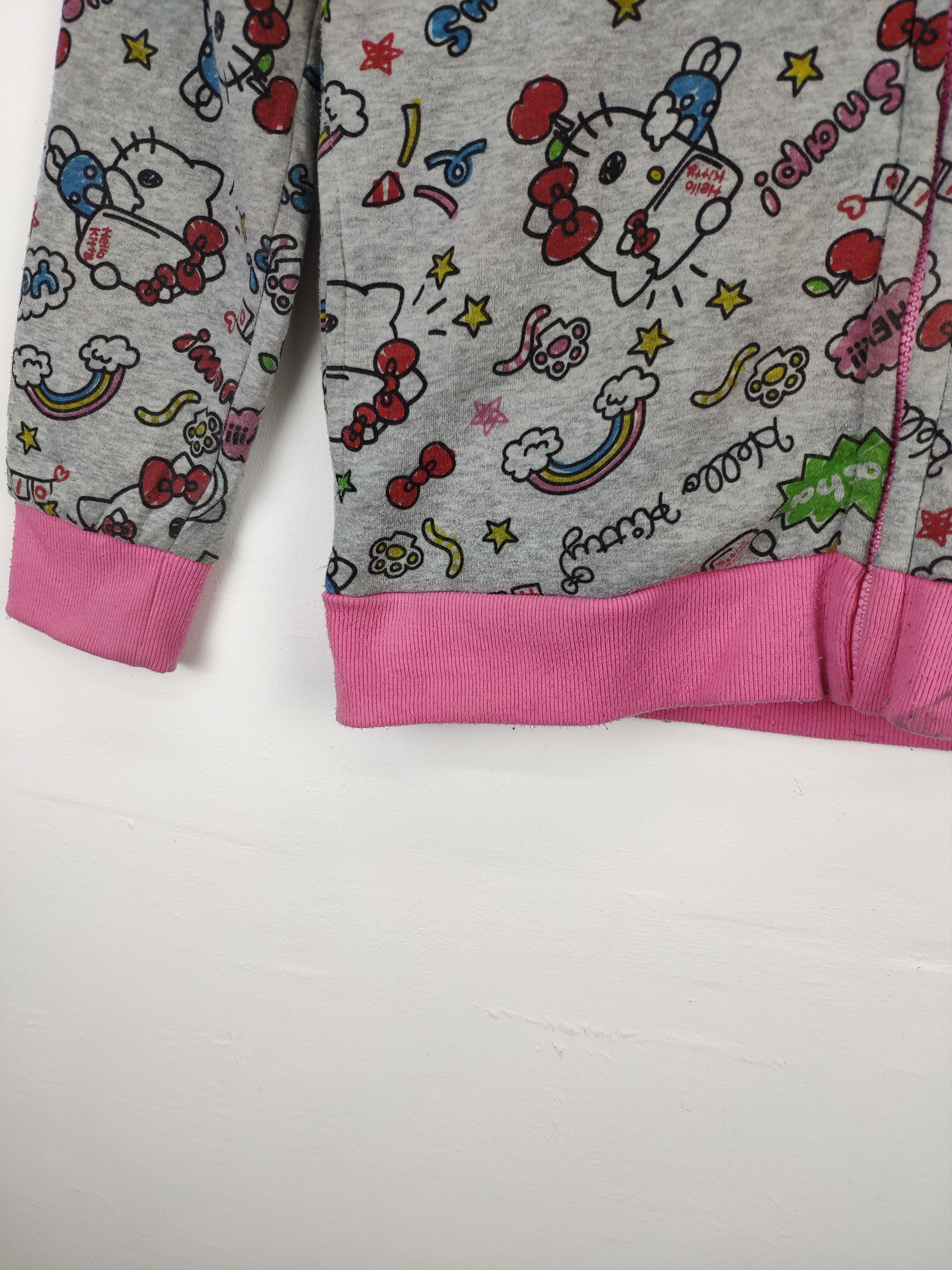 Japanese Brand × Vintage Vintage Hello Kitty Hoodie Jacket Lining Sherpa Size S / US 4 / IT 40 - 7 Thumbnail