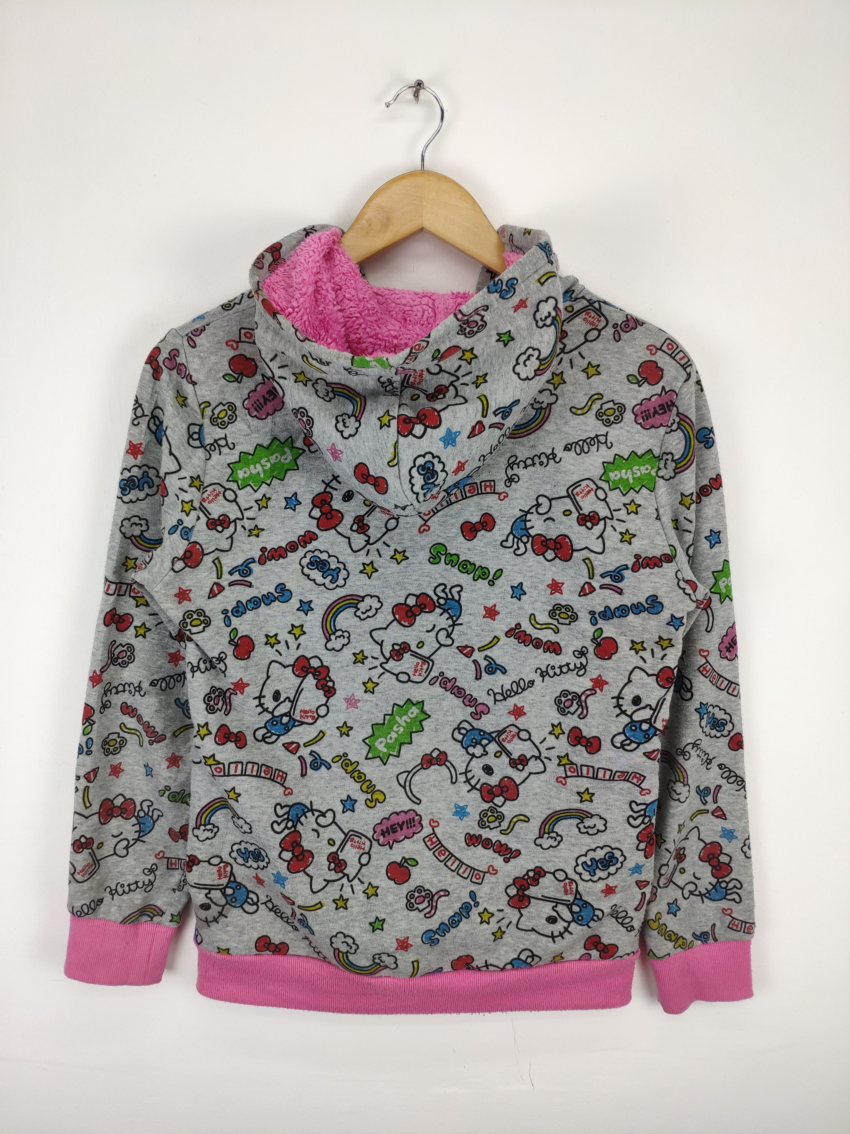 Japanese Brand × Vintage Vintage Hello Kitty Hoodie Jacket Lining Sherpa Size S / US 4 / IT 40 - 17 Thumbnail
