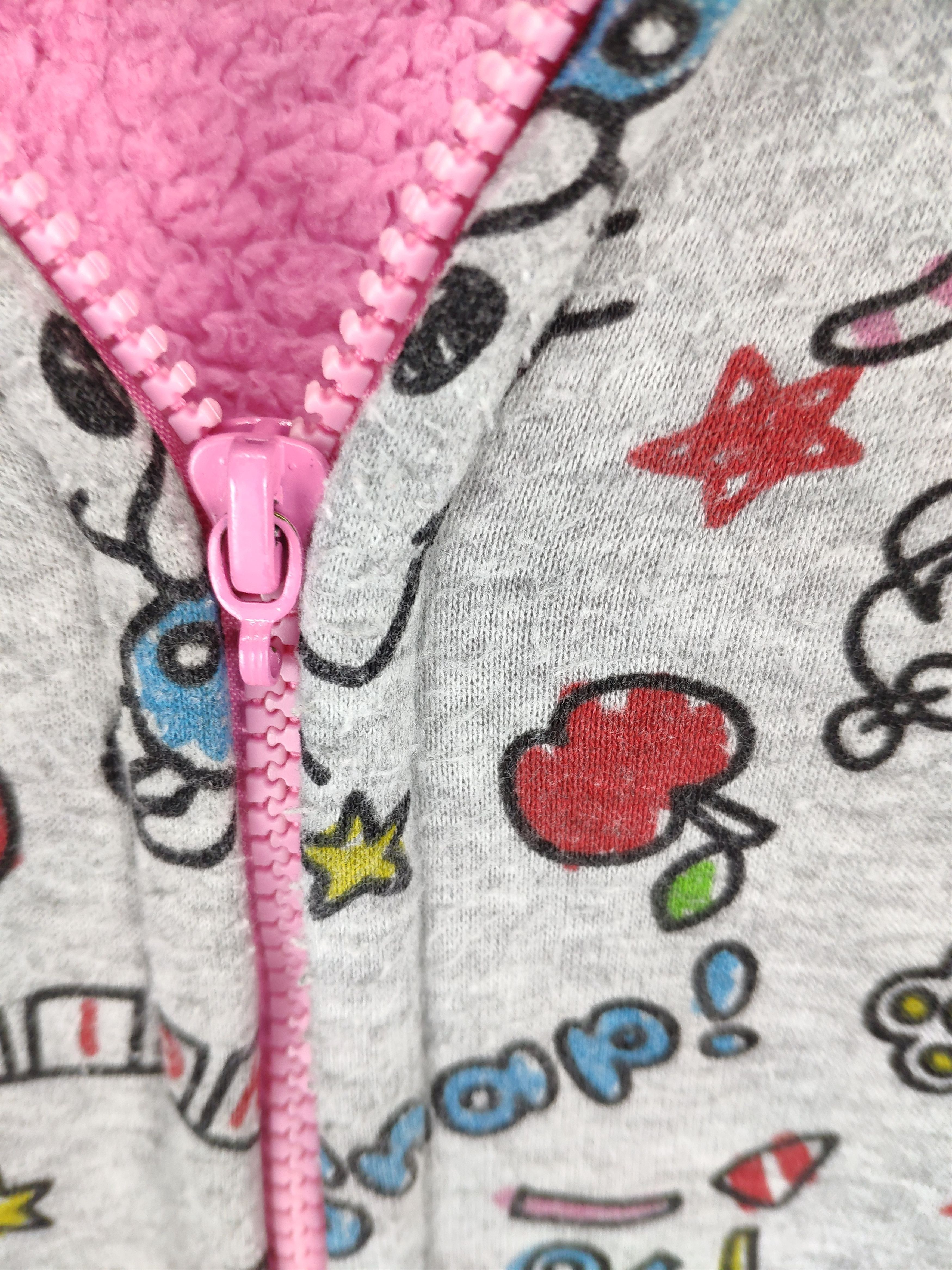 Japanese Brand × Vintage Vintage Hello Kitty Hoodie Jacket Lining Sherpa Size S / US 4 / IT 40 - 9 Thumbnail