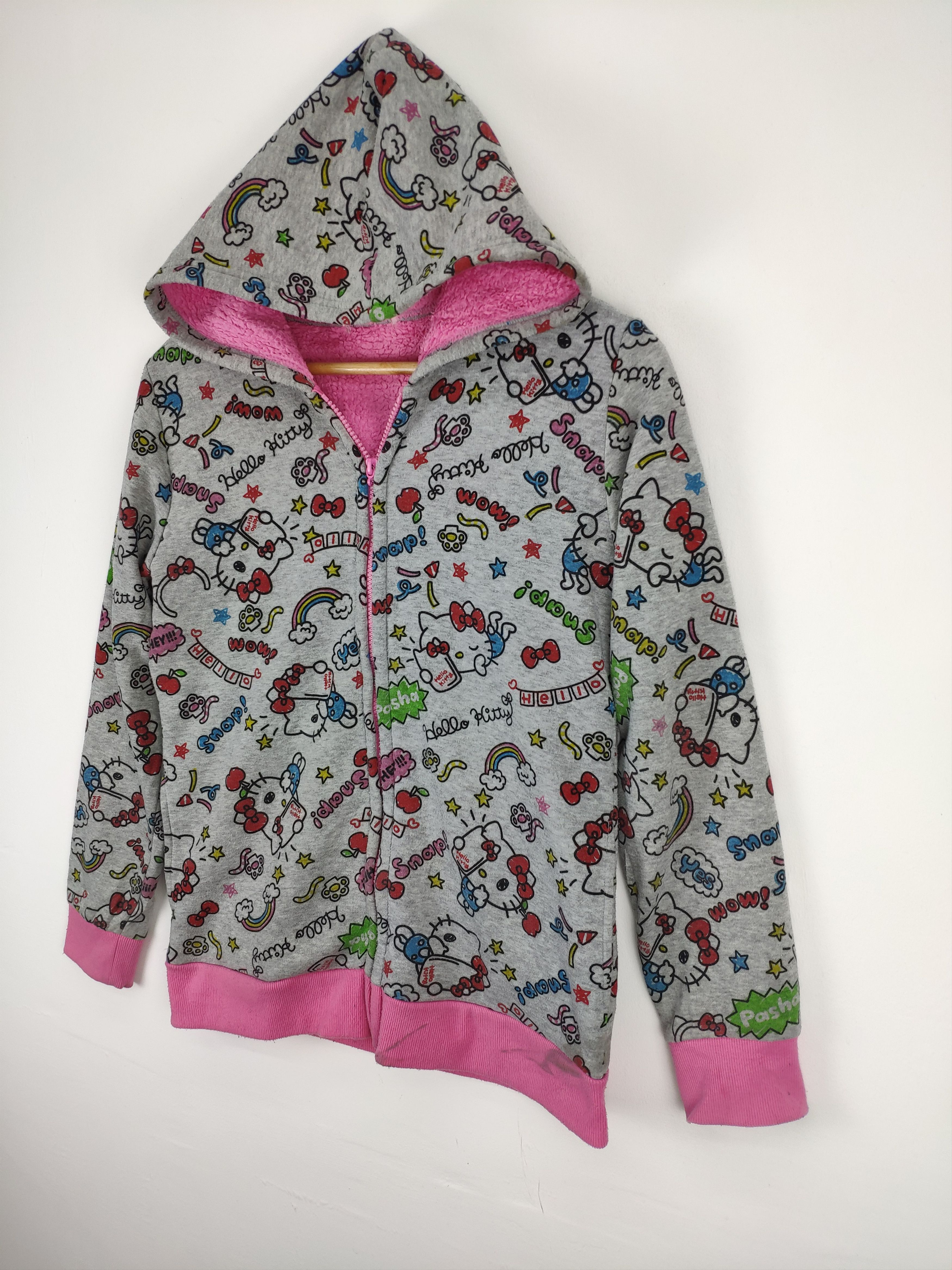 Japanese Brand × Vintage Vintage Hello Kitty Hoodie Jacket Lining Sherpa Size S / US 4 / IT 40 - 2 Thumbnail