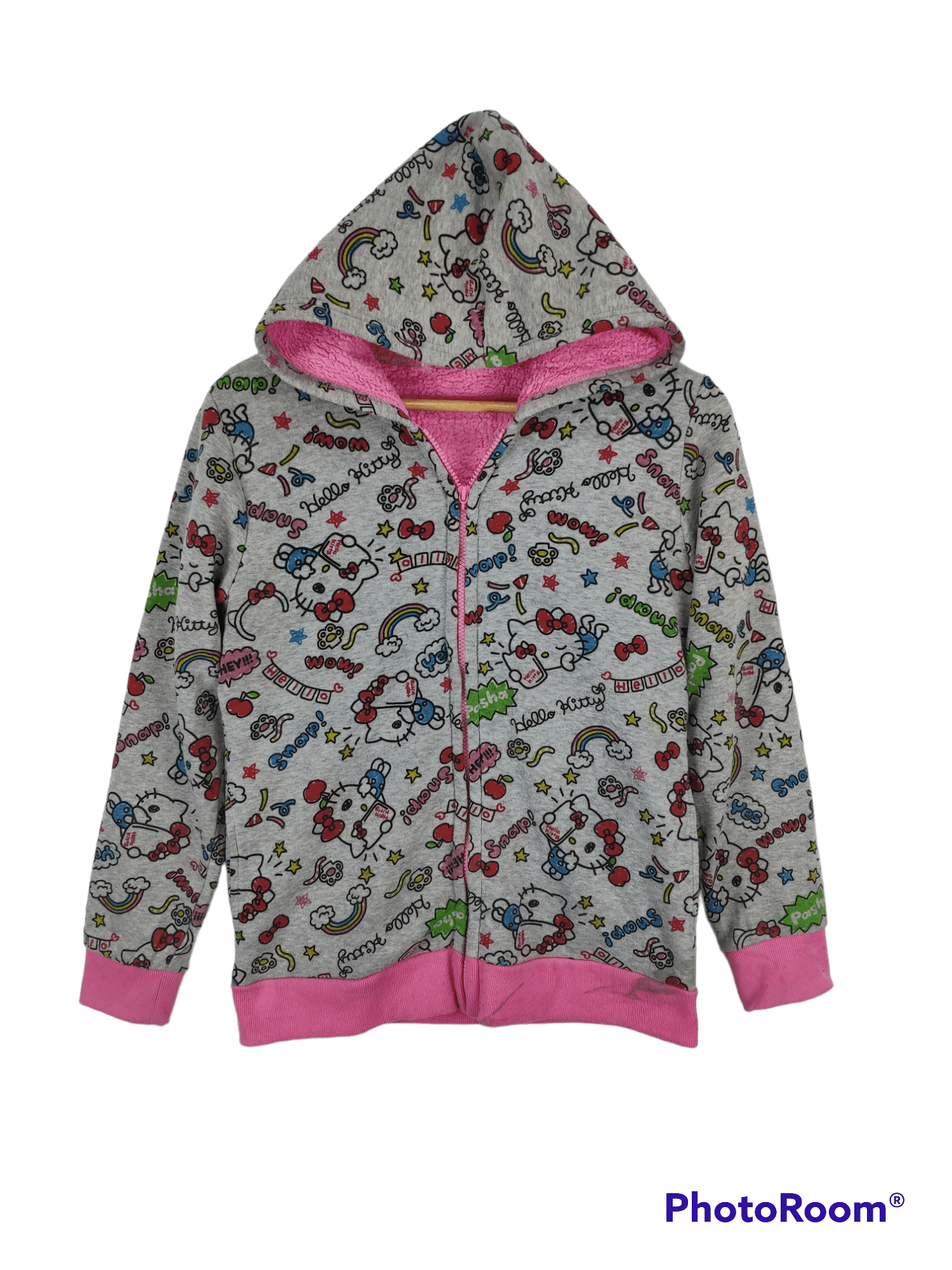 Japanese Brand × Vintage Vintage Hello Kitty Hoodie Jacket Lining Sherpa Size S / US 4 / IT 40 - 1 Thumbnail