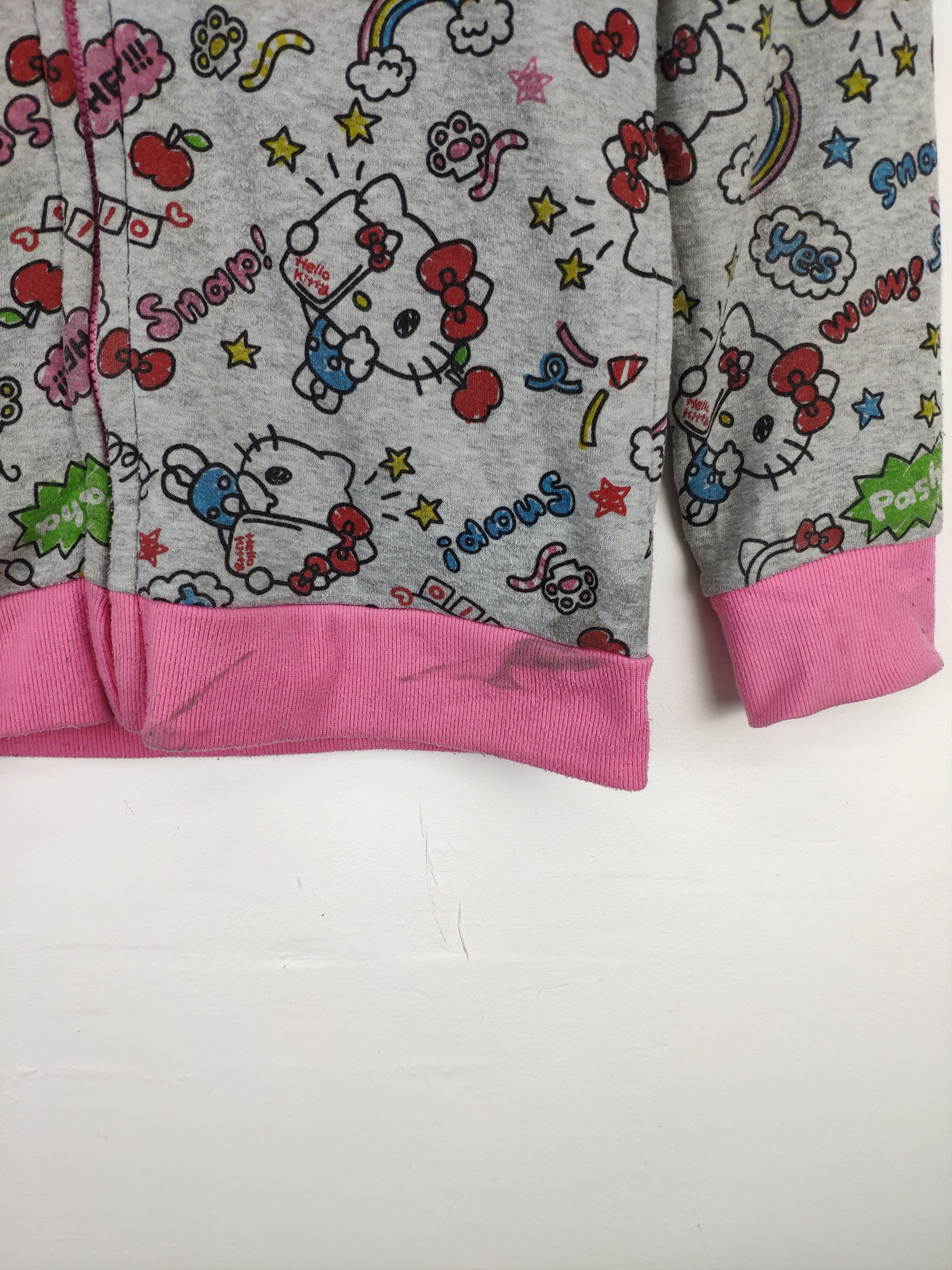 Japanese Brand × Vintage Vintage Hello Kitty Hoodie Jacket Lining Sherpa Size S / US 4 / IT 40 - 6 Thumbnail