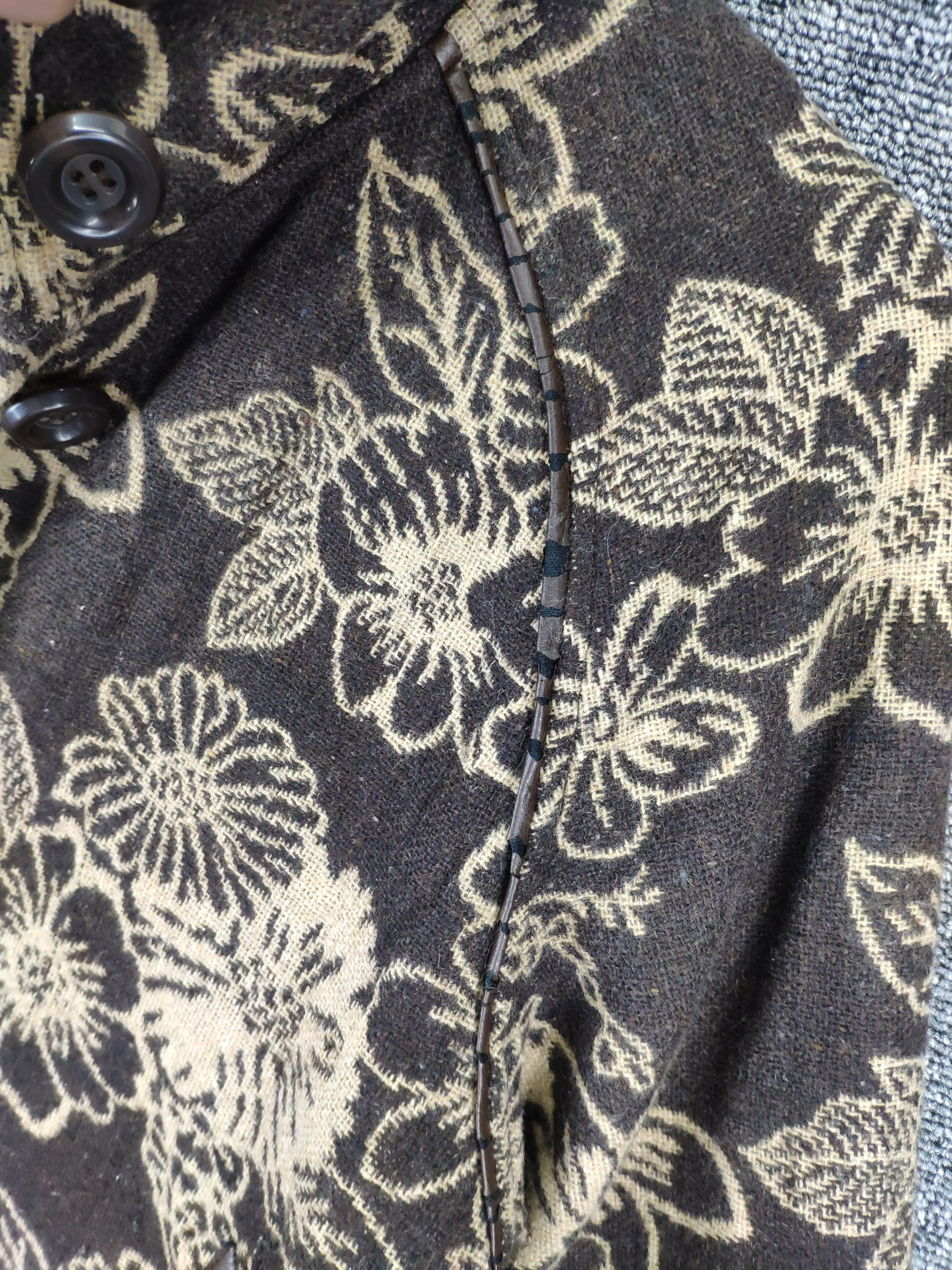 Aran Isles Knitwear × Japanese Brand Steal 💥 Vintage Knit Jacket Button Up Flower Fullprint Size S / US 4 / IT 40 - 5 Thumbnail