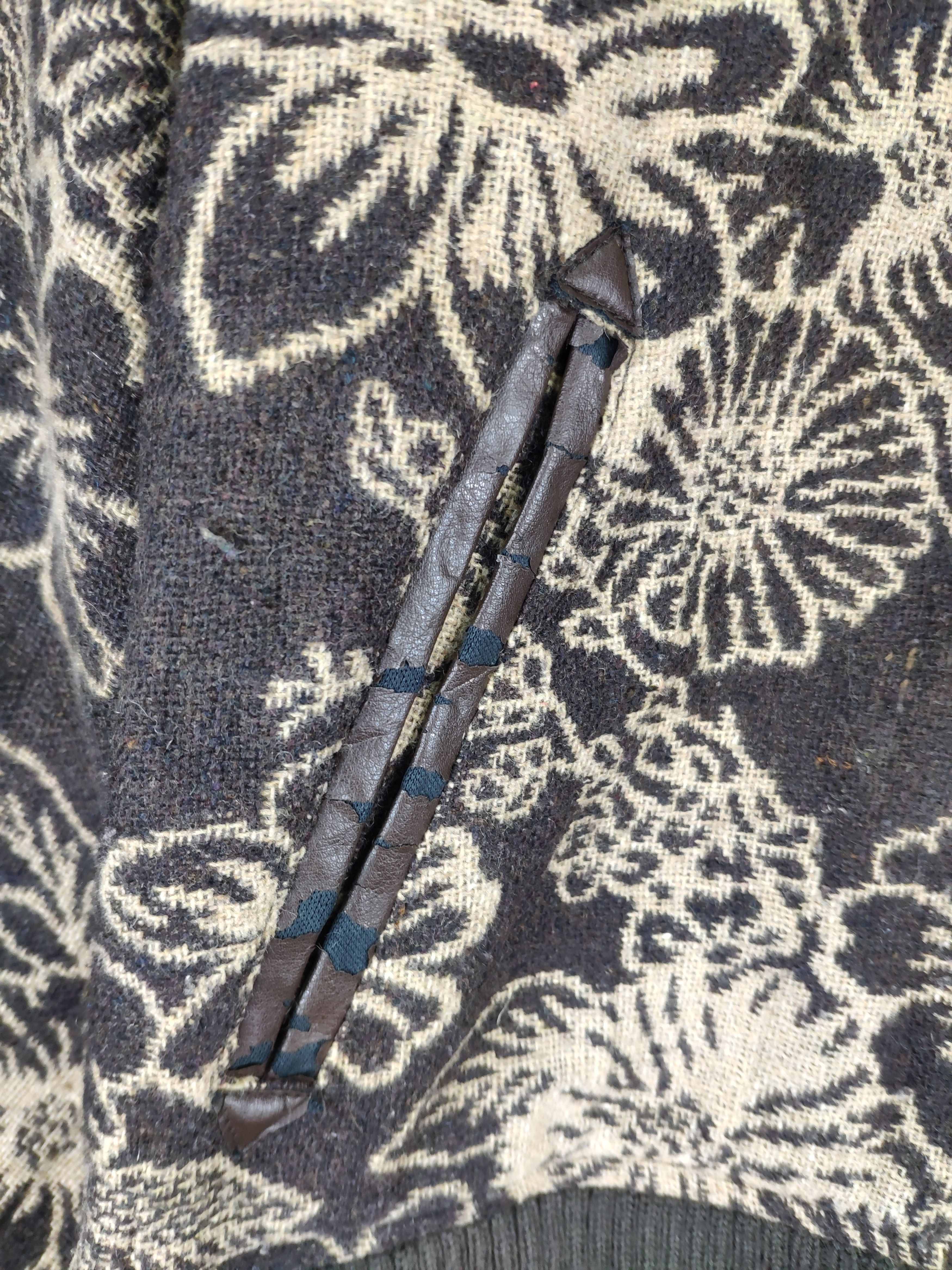 Aran Isles Knitwear × Japanese Brand Steal 💥 Vintage Knit Jacket Button Up Flower Fullprint Size S / US 4 / IT 40 - 8 Thumbnail