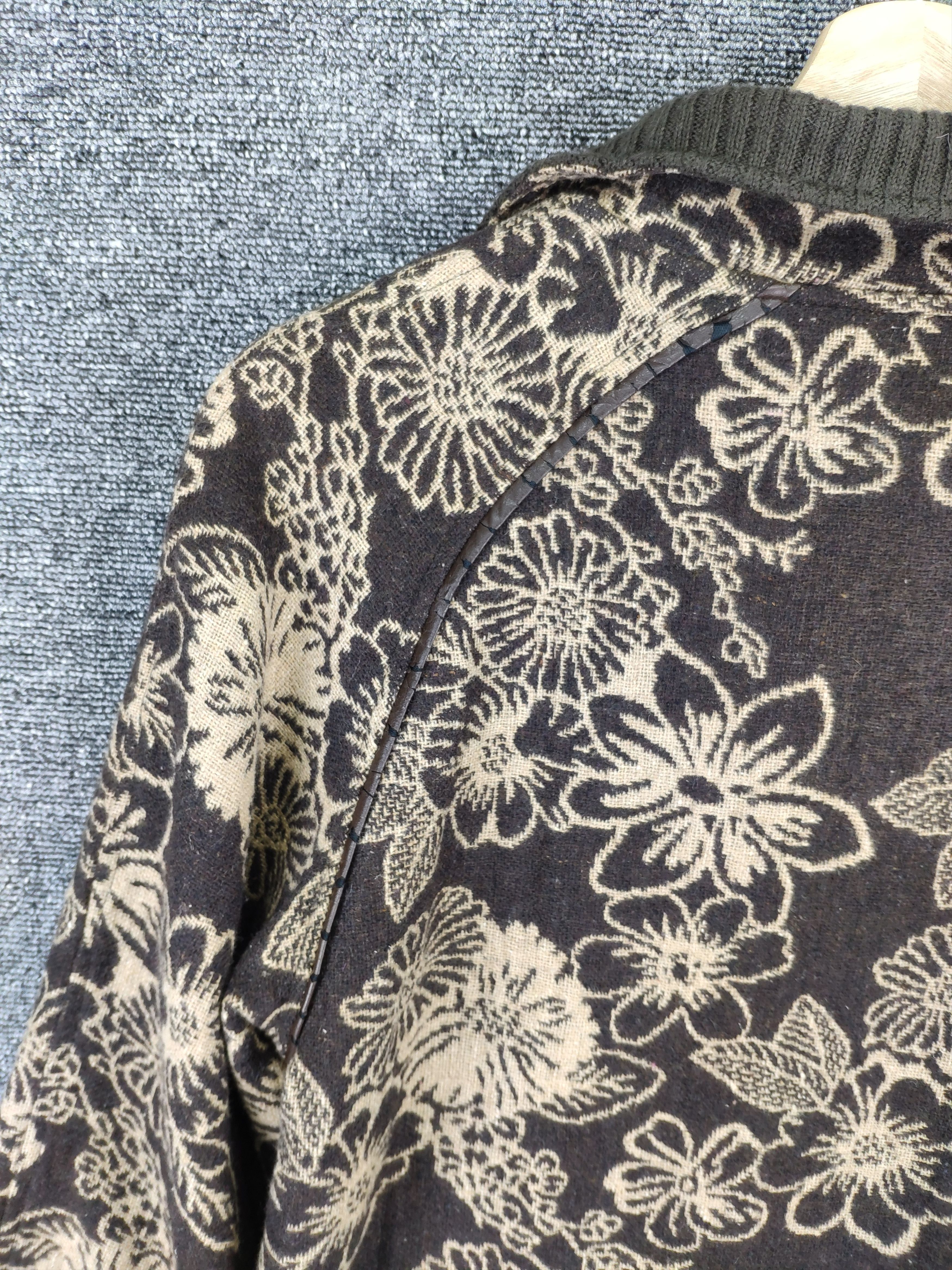 Aran Isles Knitwear × Japanese Brand Steal 💥 Vintage Knit Jacket Button Up Flower Fullprint Size S / US 4 / IT 40 - 11 Thumbnail