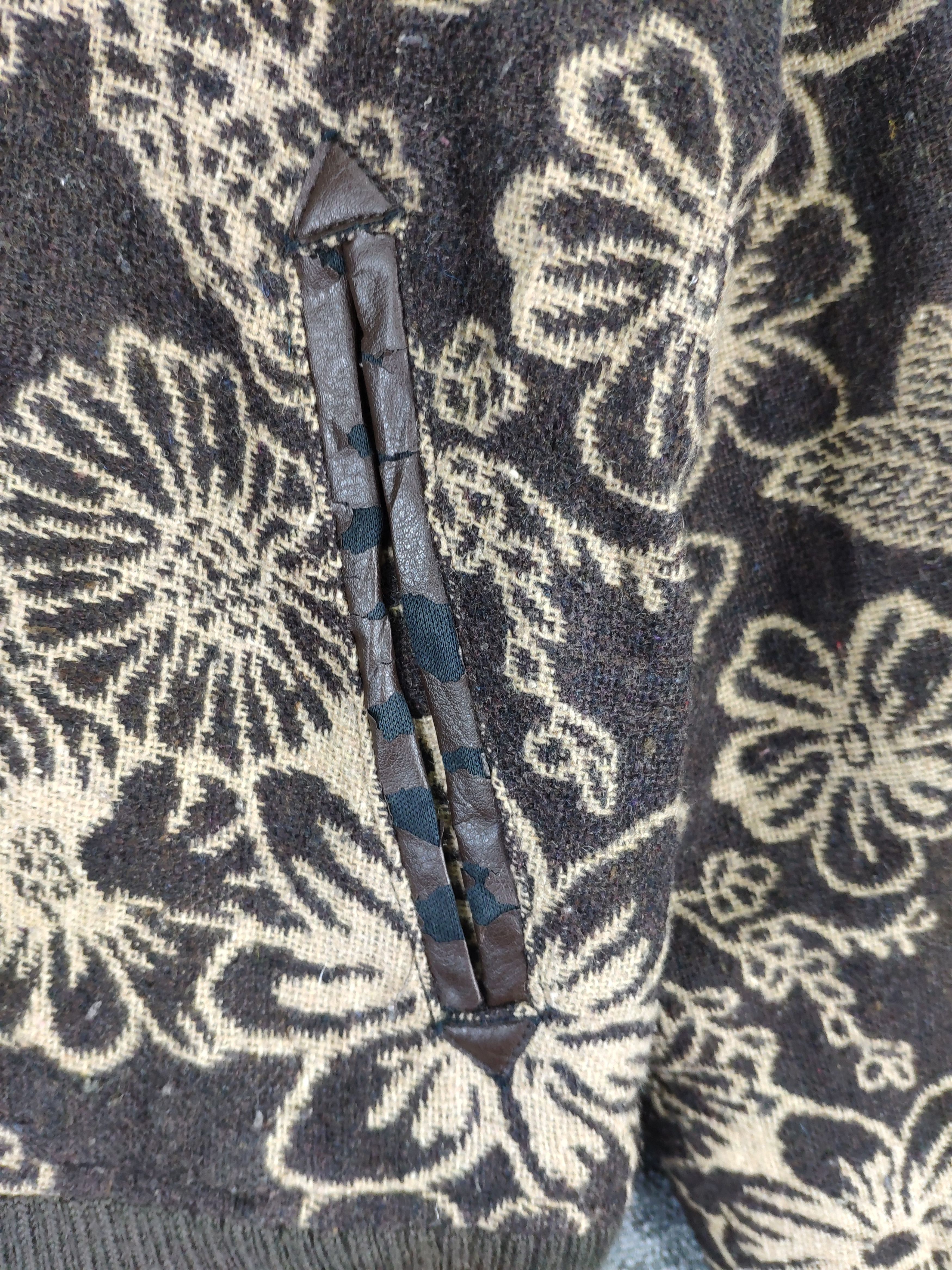 Aran Isles Knitwear × Japanese Brand Steal 💥 Vintage Knit Jacket Button Up Flower Fullprint Size S / US 4 / IT 40 - 7 Thumbnail