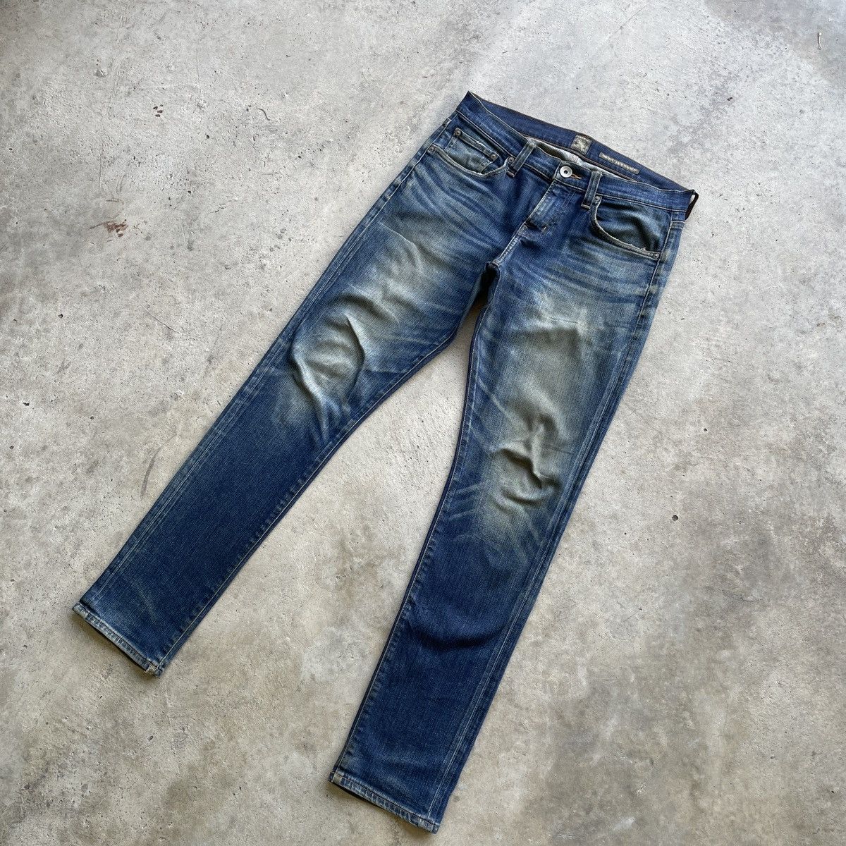 Japanese Brand W32x31.5🔥 Vintage Back Number Faded Denim Jeans Pants Size US 32 / EU 48 - 2 Thumbnail
