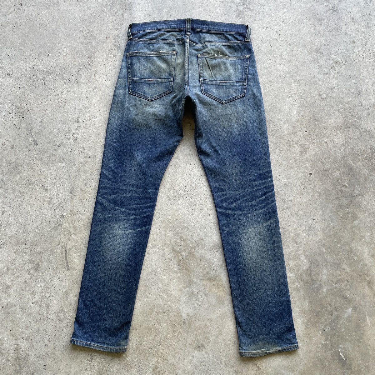 Japanese Brand W32x31.5🔥 Vintage Back Number Faded Denim Jeans Pants Size US 32 / EU 48 - 15 Thumbnail