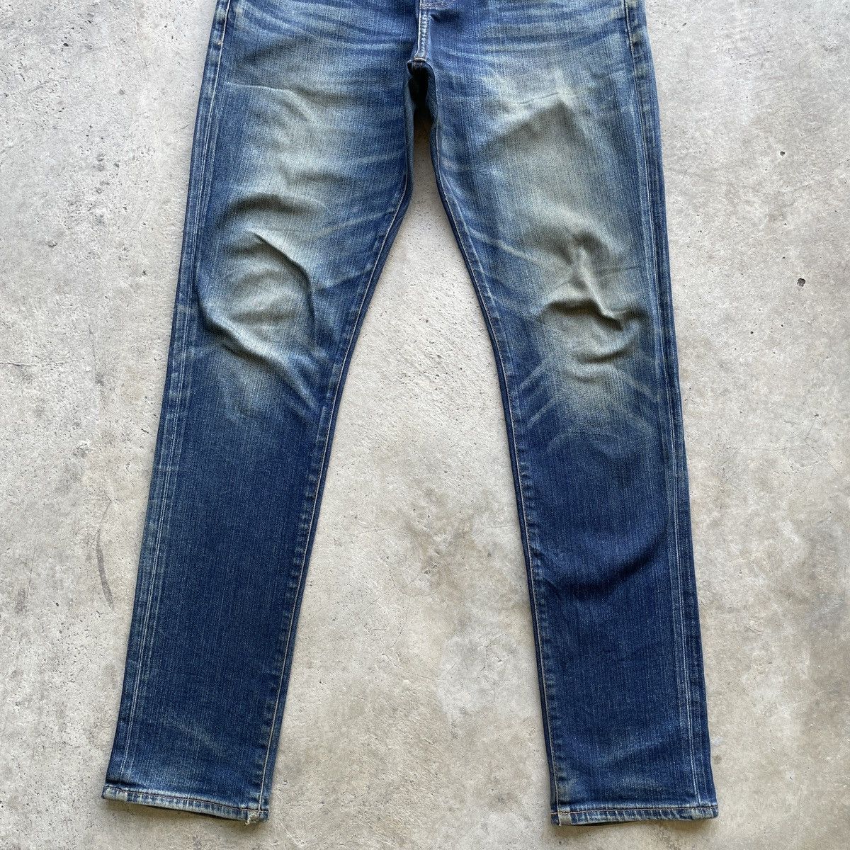 Japanese Brand W32x31.5🔥 Vintage Back Number Faded Denim Jeans Pants Size US 32 / EU 48 - 4 Thumbnail