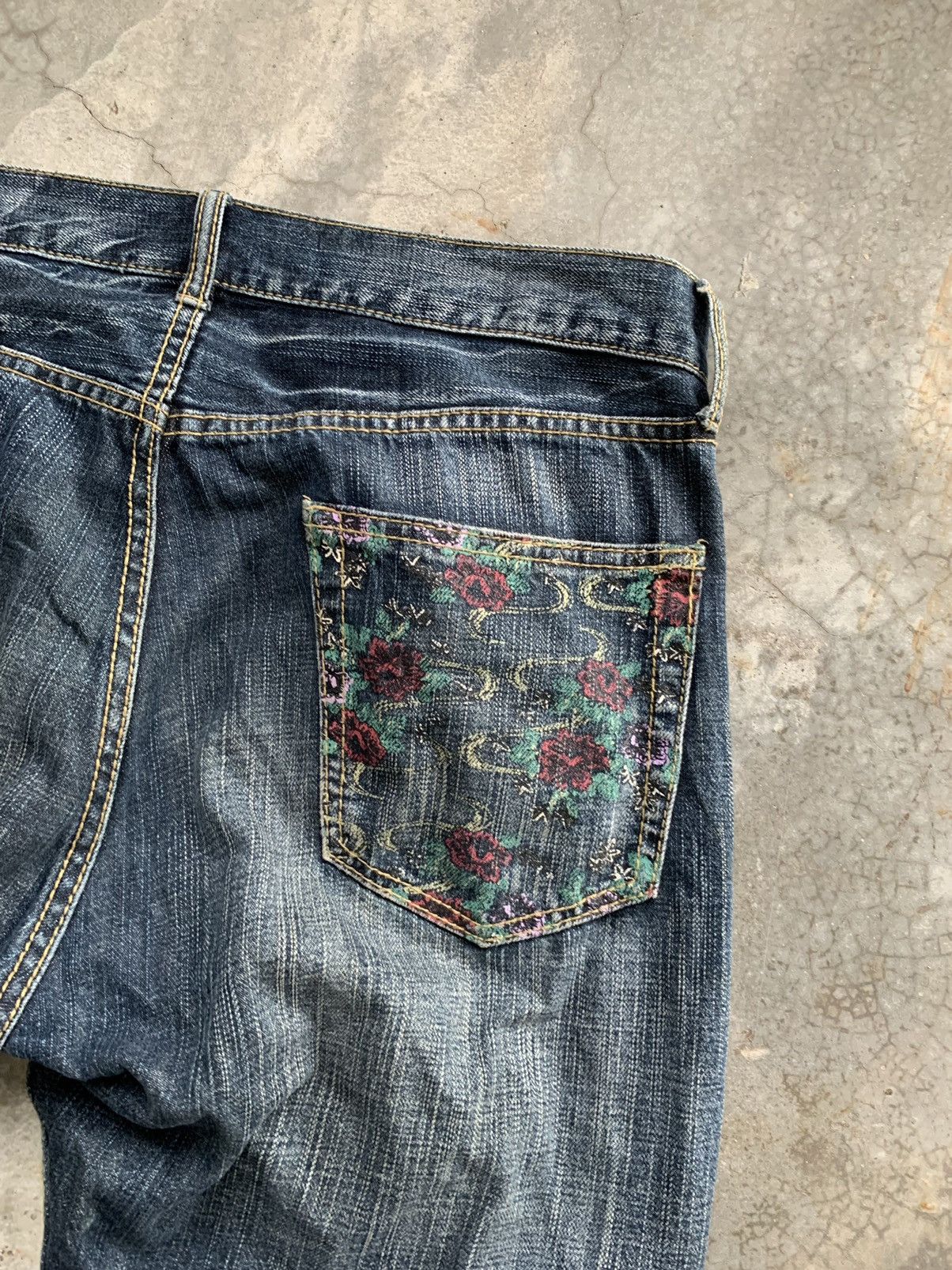 Japanese Brand Sukajan Dragon Embroided Denim Pant Size US 34 / EU 50 - 9 Thumbnail