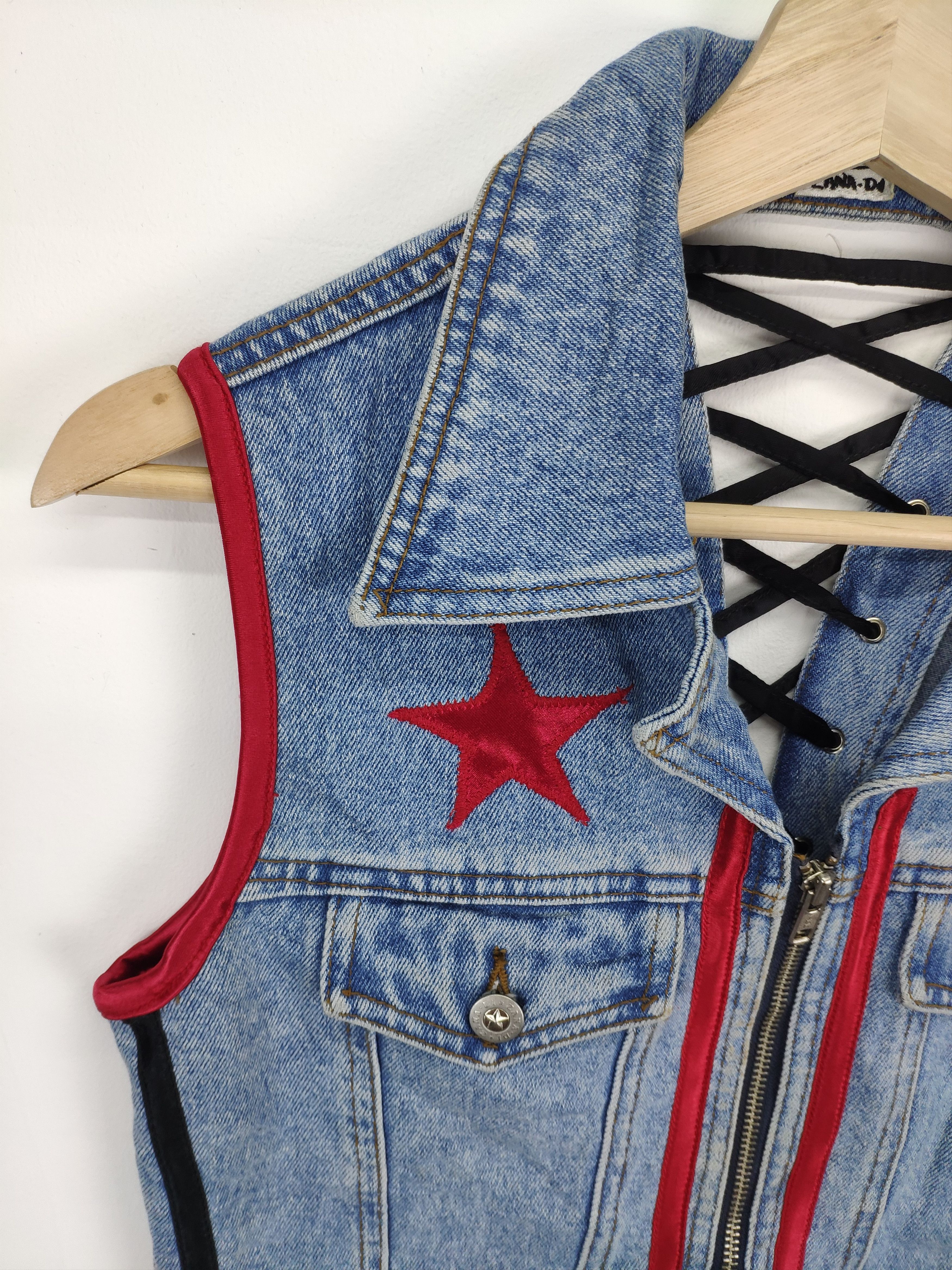 14th Addiction × If Six Was Nine × Seditionaries Vintage Denim Vest Punk Style Summer Sexy Style Size S / US 4 / IT 40 - 5 Thumbnail
