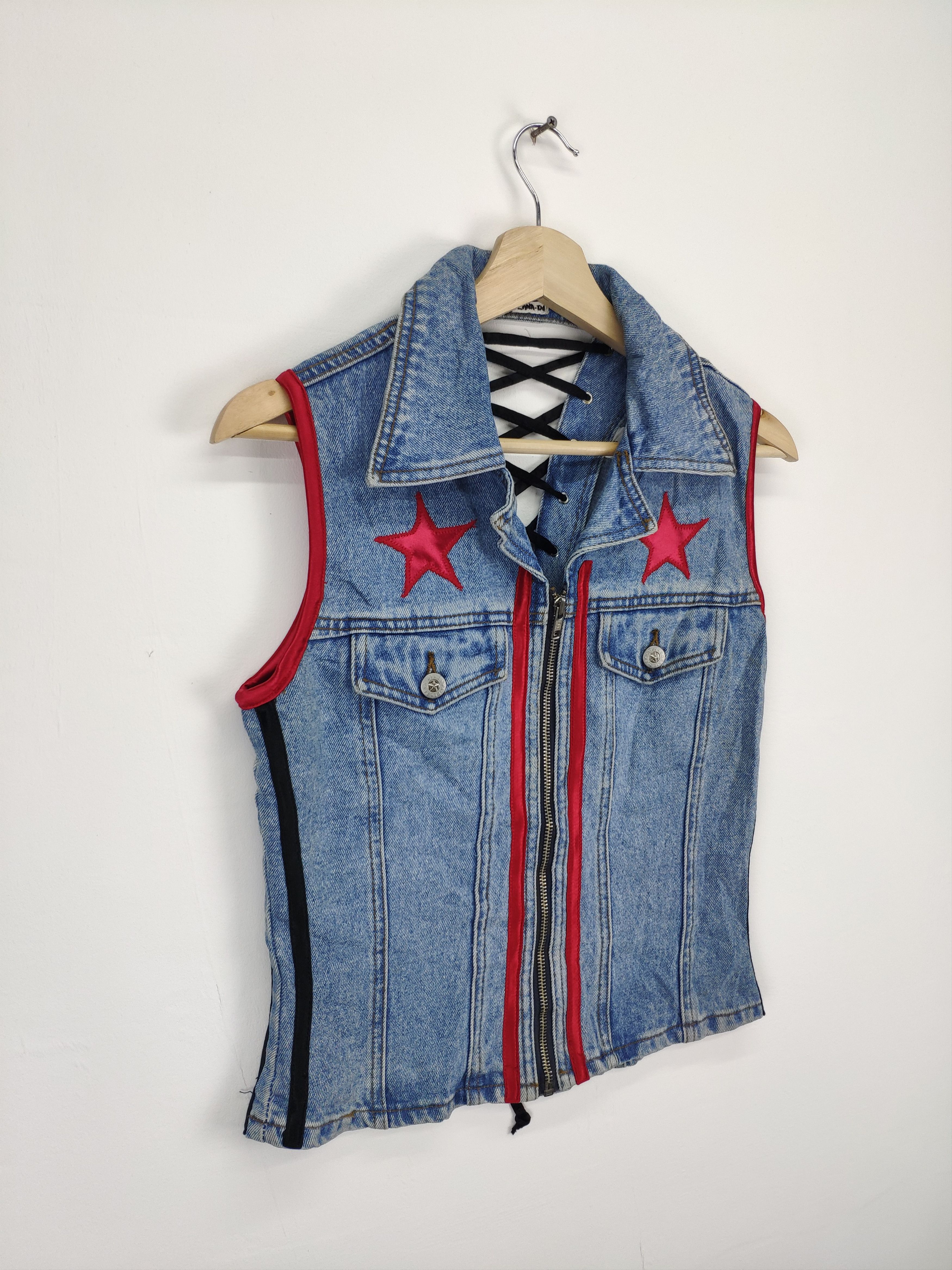 14th Addiction × If Six Was Nine × Seditionaries Vintage Denim Vest Punk Style Summer Sexy Style Size S / US 4 / IT 40 - 3 Thumbnail