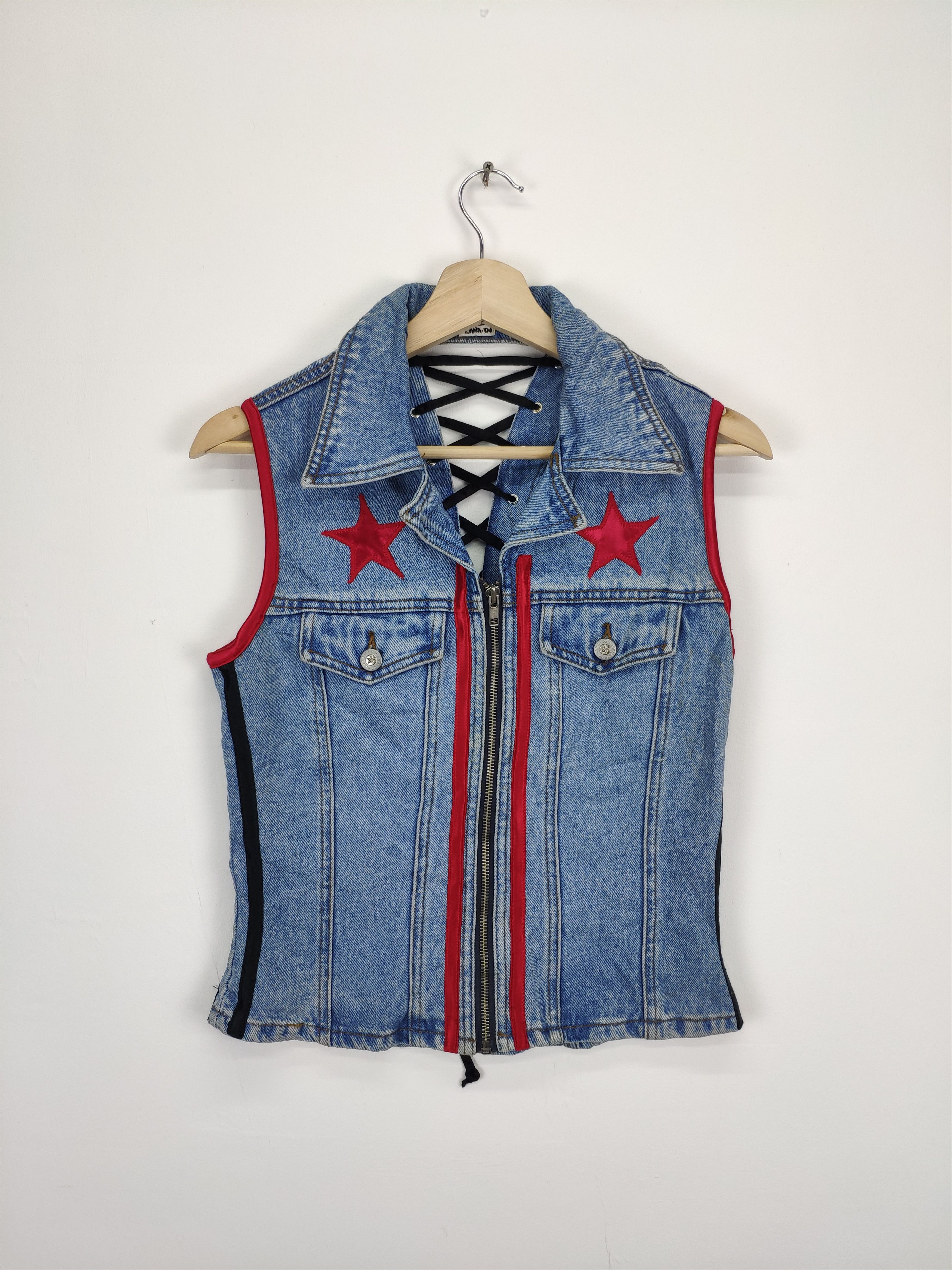 14th Addiction × If Six Was Nine × Seditionaries Vintage Denim Vest Punk Style Summer Sexy Style Size S / US 4 / IT 40 - 1 Thumbnail