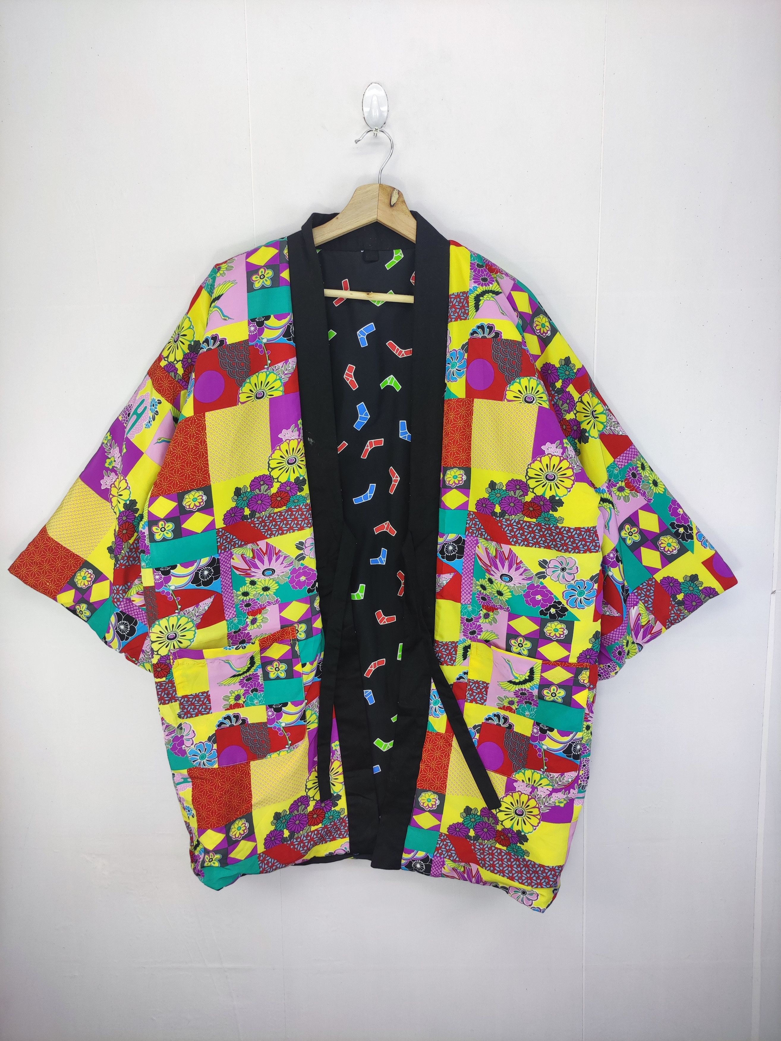 Japanese Brand Vintage Cardigan Kimono Full Print Reversible Size US L / EU 52-54 / 3 - 1 Thumbnail