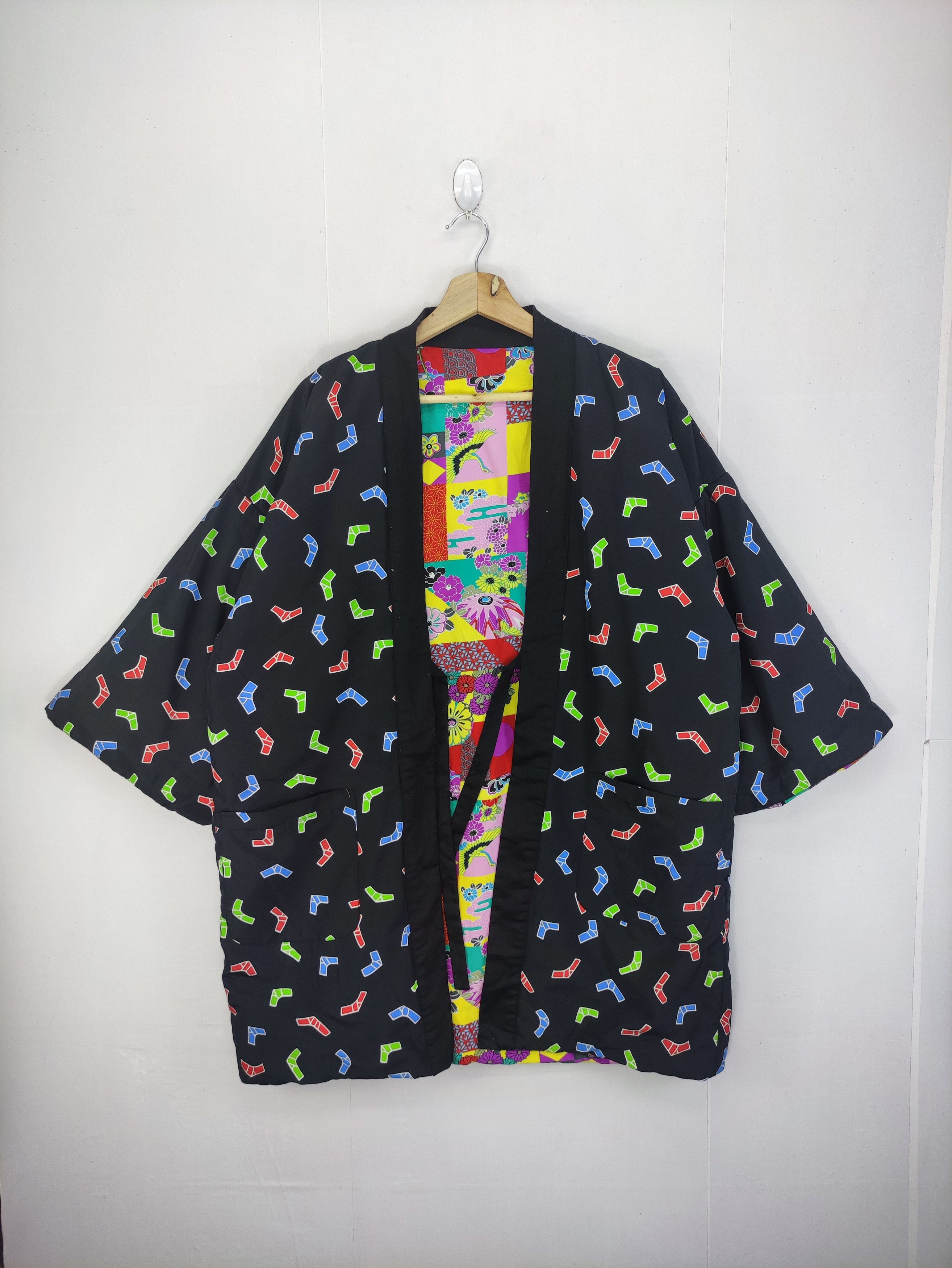 Japanese Brand Vintage Cardigan Kimono Full Print Reversible Size US L / EU 52-54 / 3 - 6 Thumbnail