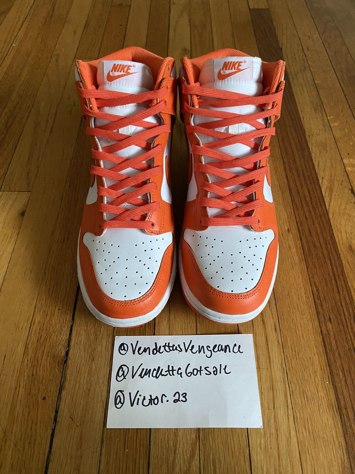 Nike Nike Dunk High Syracuse White/Orange QS US8.5 Size US 8.5 / EU 41-42 - 3 Thumbnail