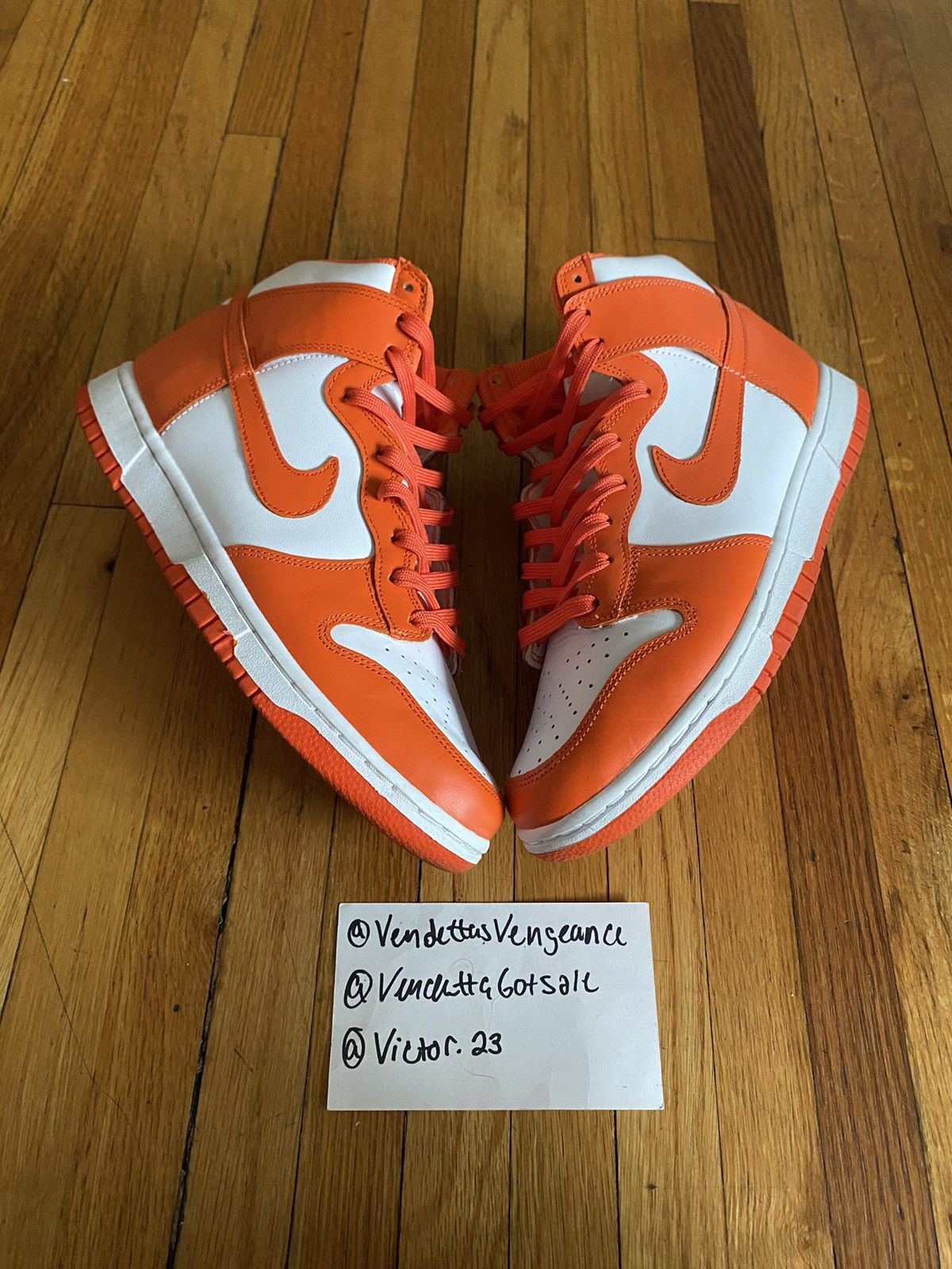 Nike Nike Dunk High Syracuse White/Orange QS US8.5 Size US 8.5 / EU 41-42 - 2 Thumbnail