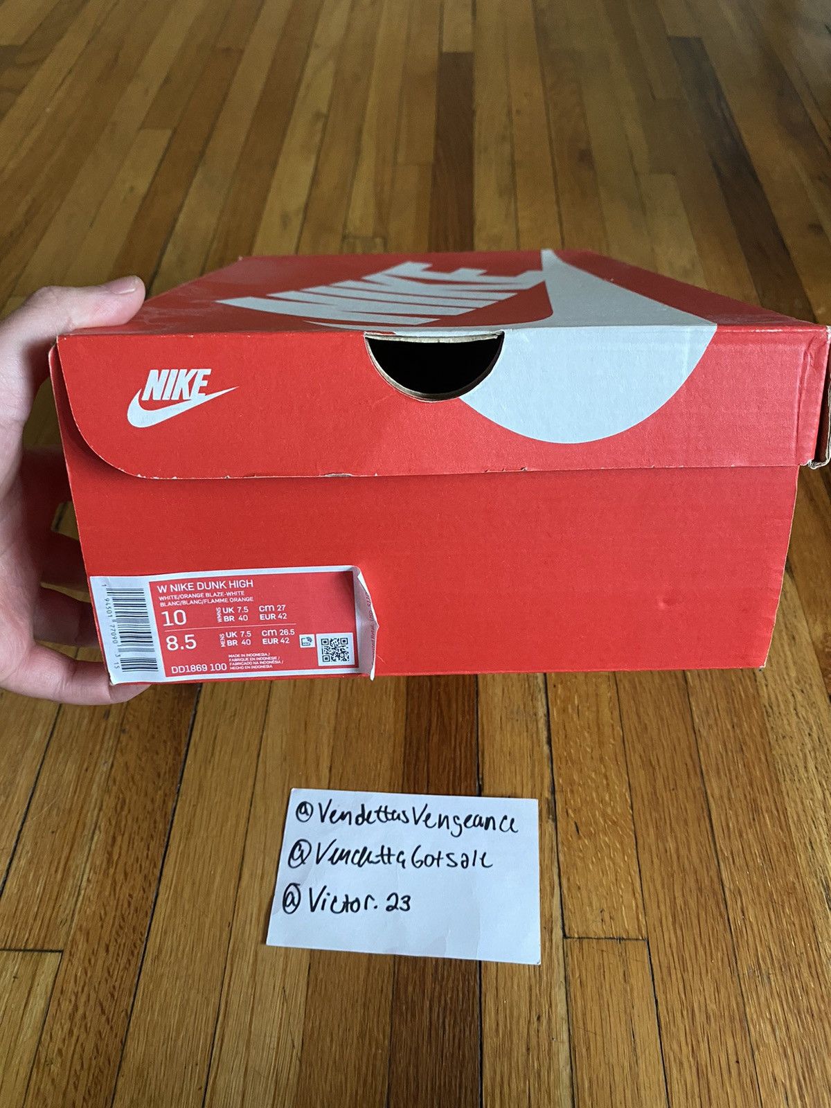 Nike Nike Dunk High Syracuse White/Orange QS US8.5 Size US 8.5 / EU 41-42 - 9 Thumbnail
