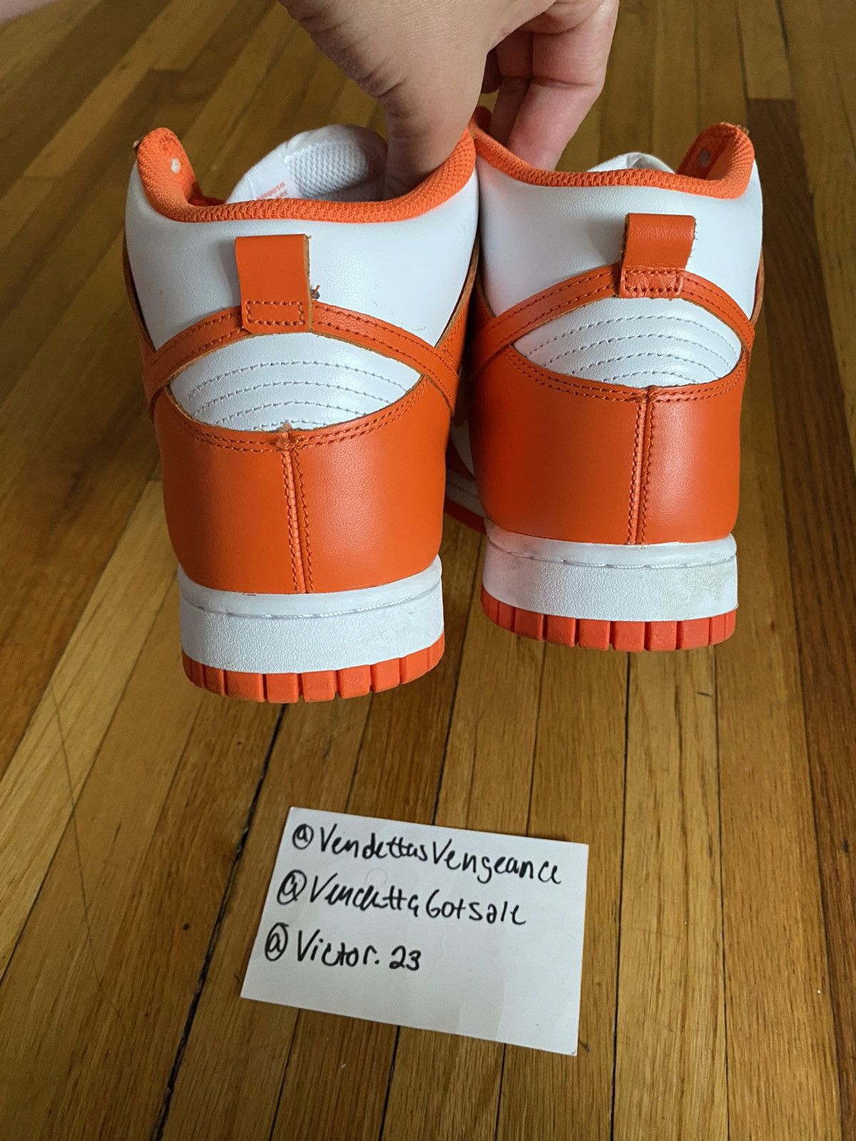Nike Nike Dunk High Syracuse White/Orange QS US8.5 Size US 8.5 / EU 41-42 - 5 Thumbnail