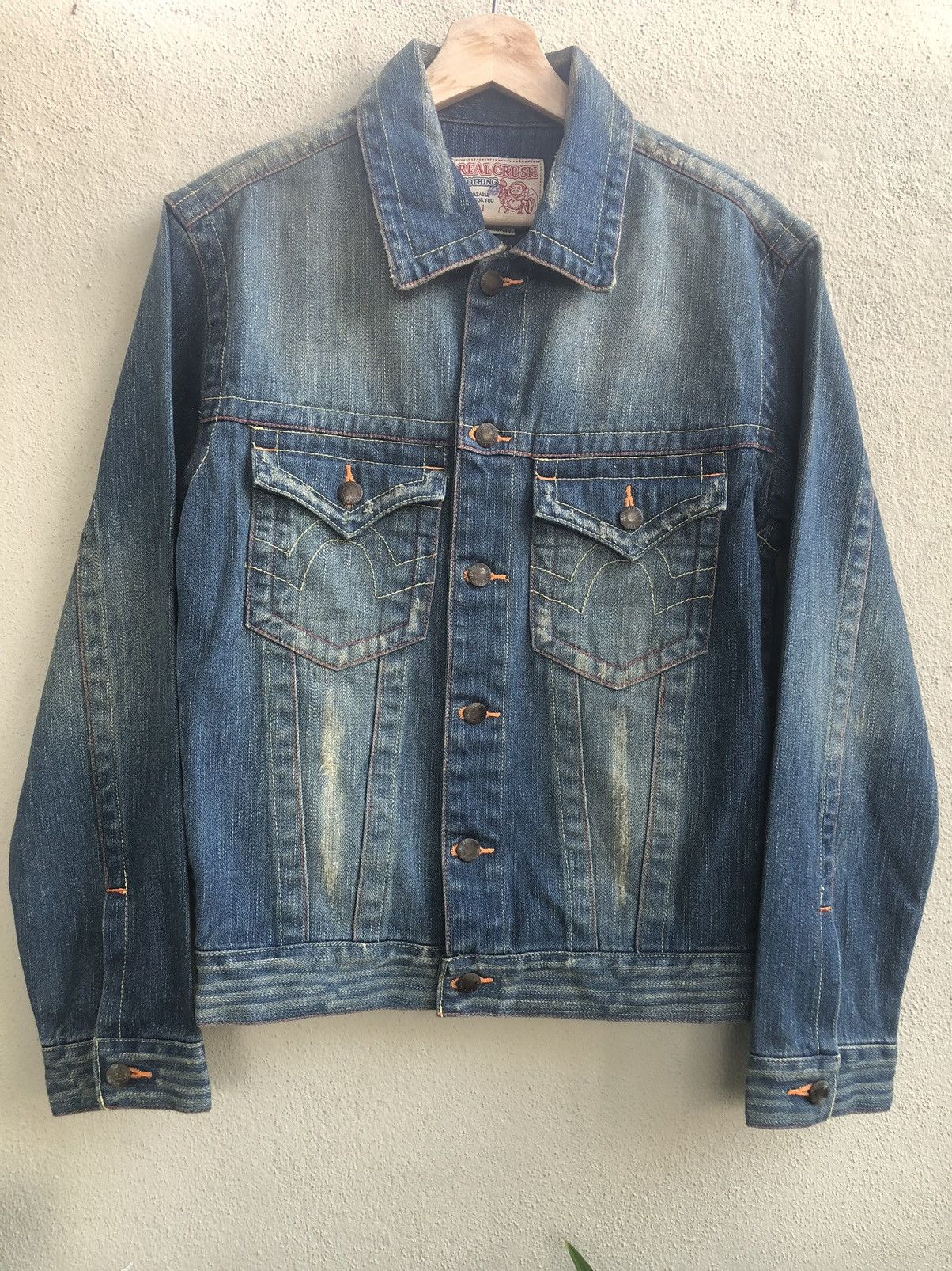 True Religion Japanese real crush Denim Jacket Distressed Size US M / EU 48-50 / 2 - 1 Thumbnail