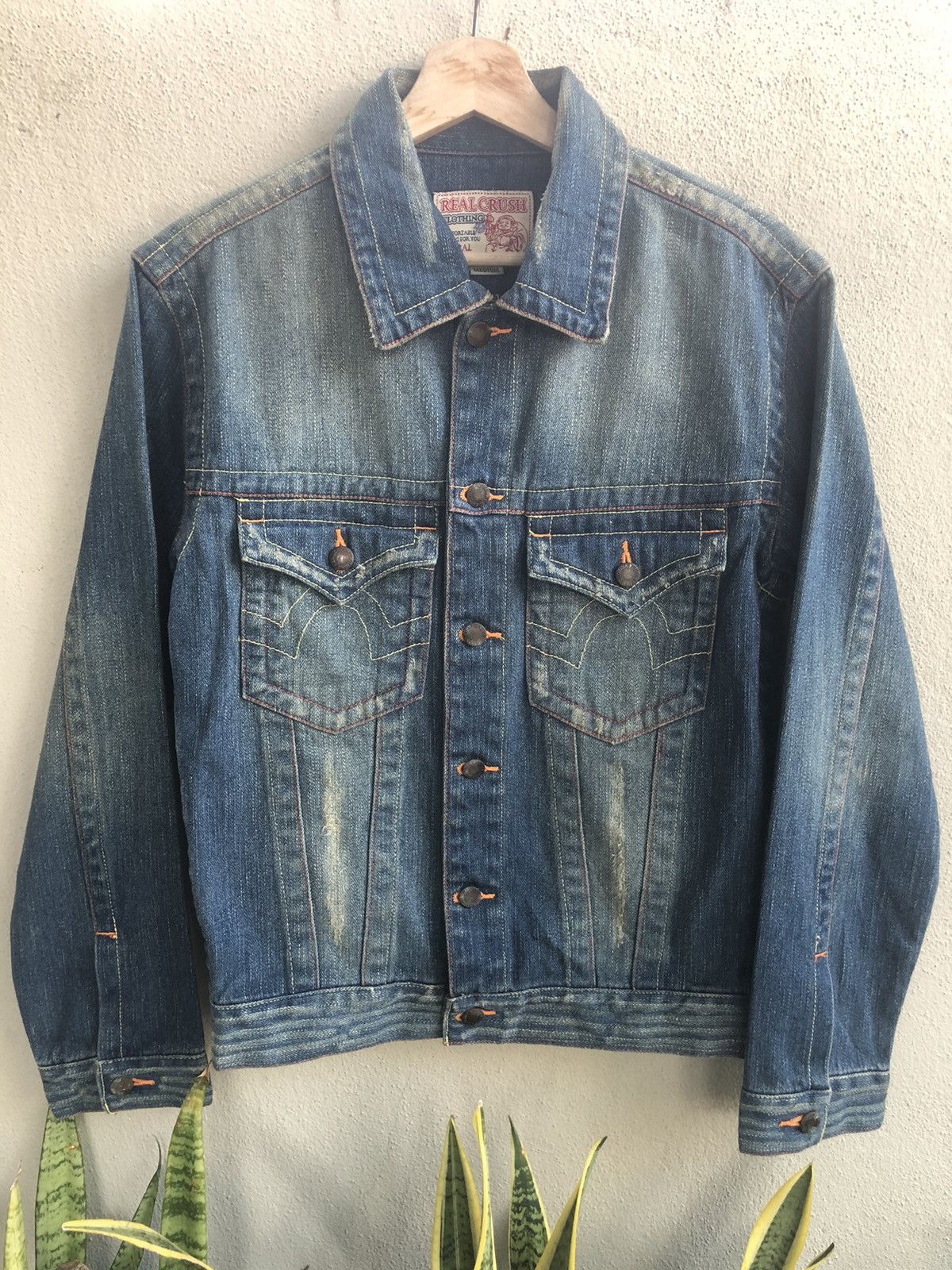 True Religion Japanese real crush Denim Jacket Distressed Size US M / EU 48-50 / 2 - 2 Thumbnail