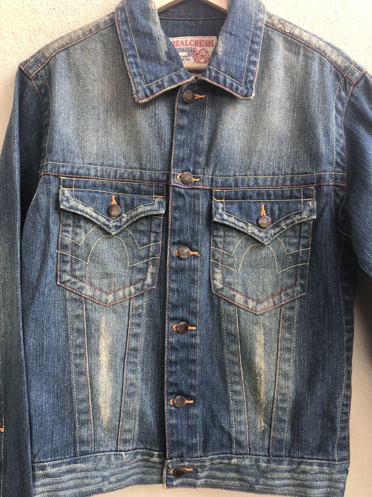 True Religion Japanese real crush Denim Jacket Distressed Size US M / EU 48-50 / 2 - 3 Thumbnail