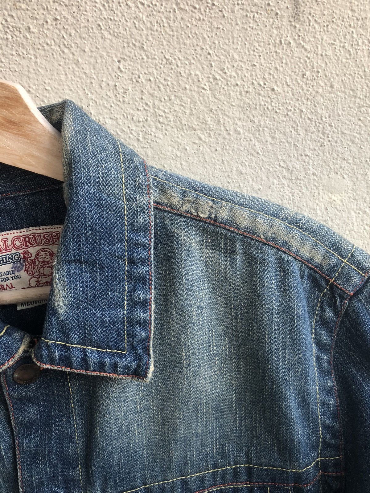 True Religion Japanese real crush Denim Jacket Distressed Size US M / EU 48-50 / 2 - 14 Thumbnail