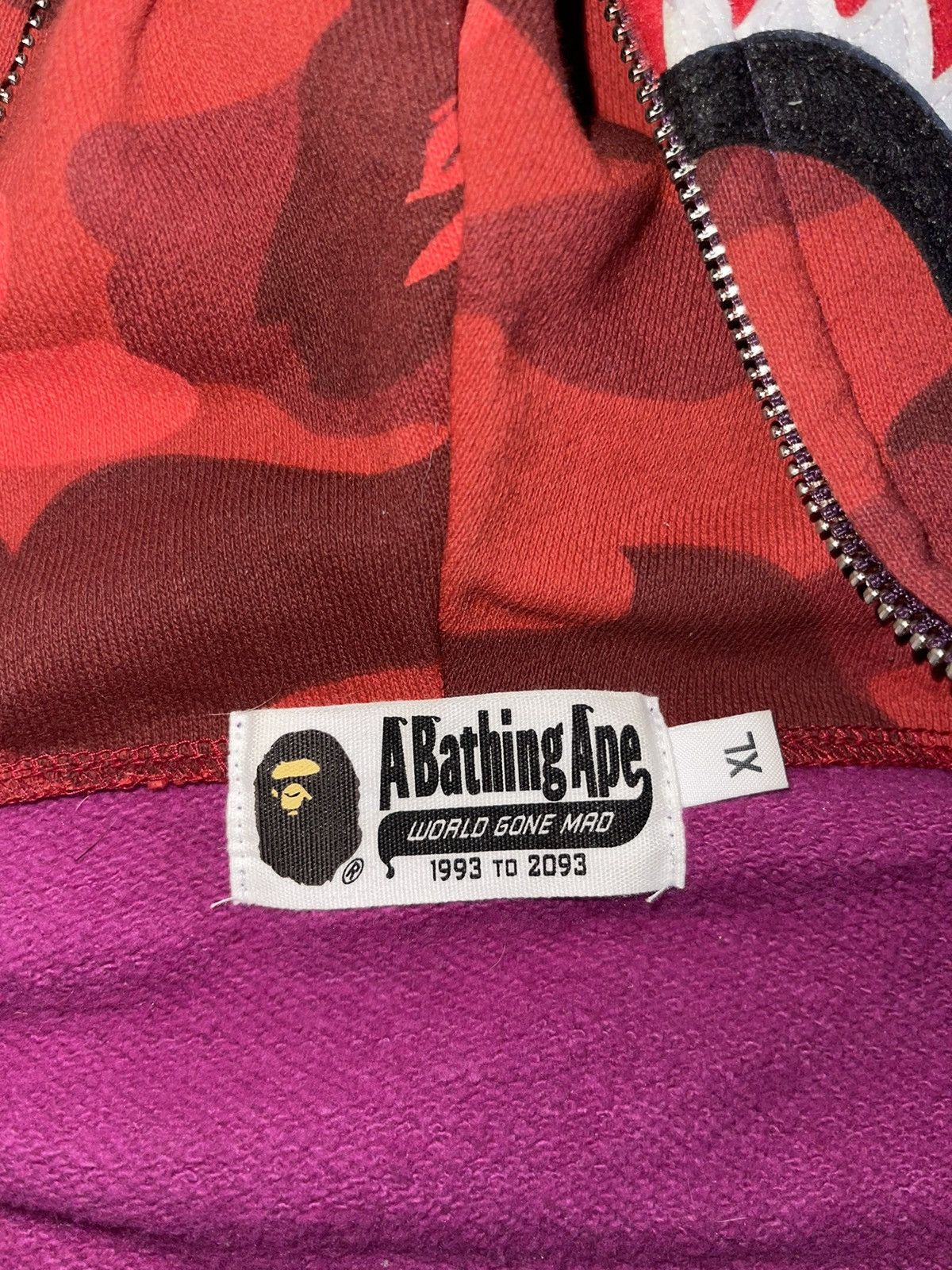 Bape Color Camo Crazy Shark Full Zip Hoodie Size US XL / EU 56 / 4 - 5 Thumbnail