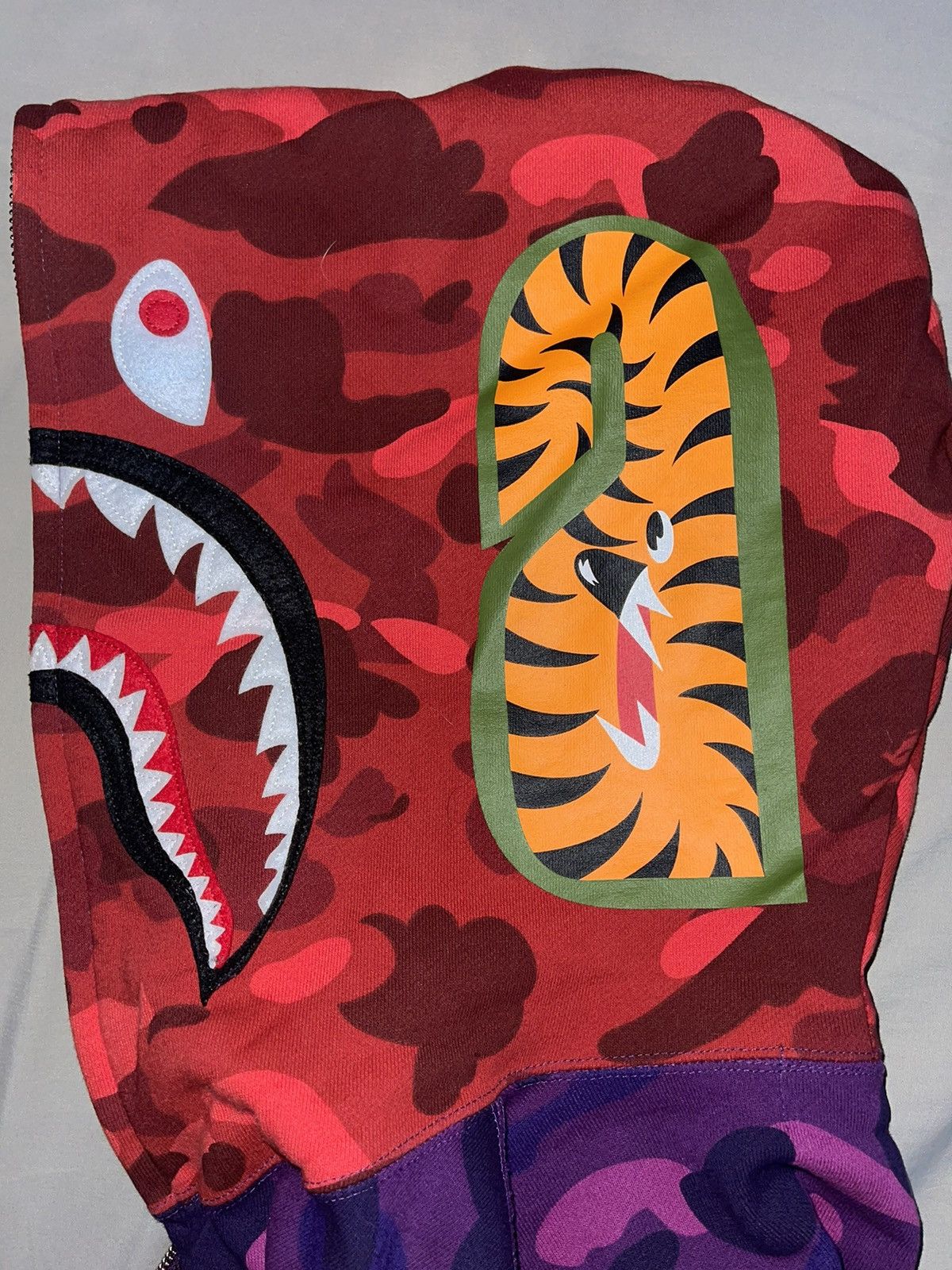 Bape Color Camo Crazy Shark Full Zip Hoodie Size US XL / EU 56 / 4 - 4 Thumbnail