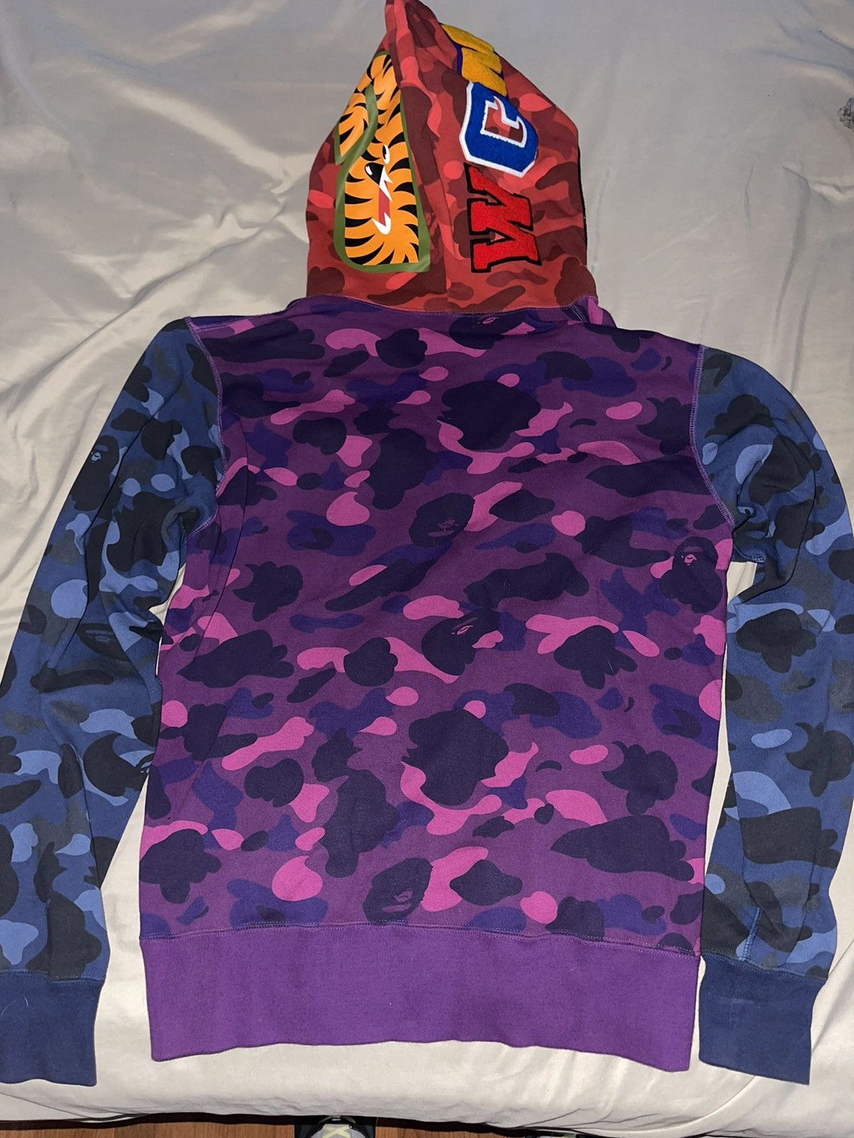 Bape Color Camo Crazy Shark Full Zip Hoodie Size US XL / EU 56 / 4 - 2 Thumbnail