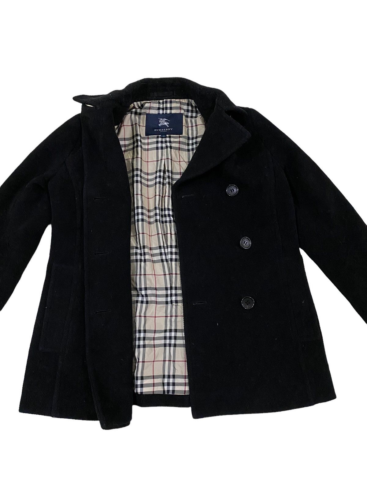 Burberry Burberry London novacheck inside Wool Cashmere wool pea coat Size M / US 6-8 / IT 42-44 - 2 Thumbnail
