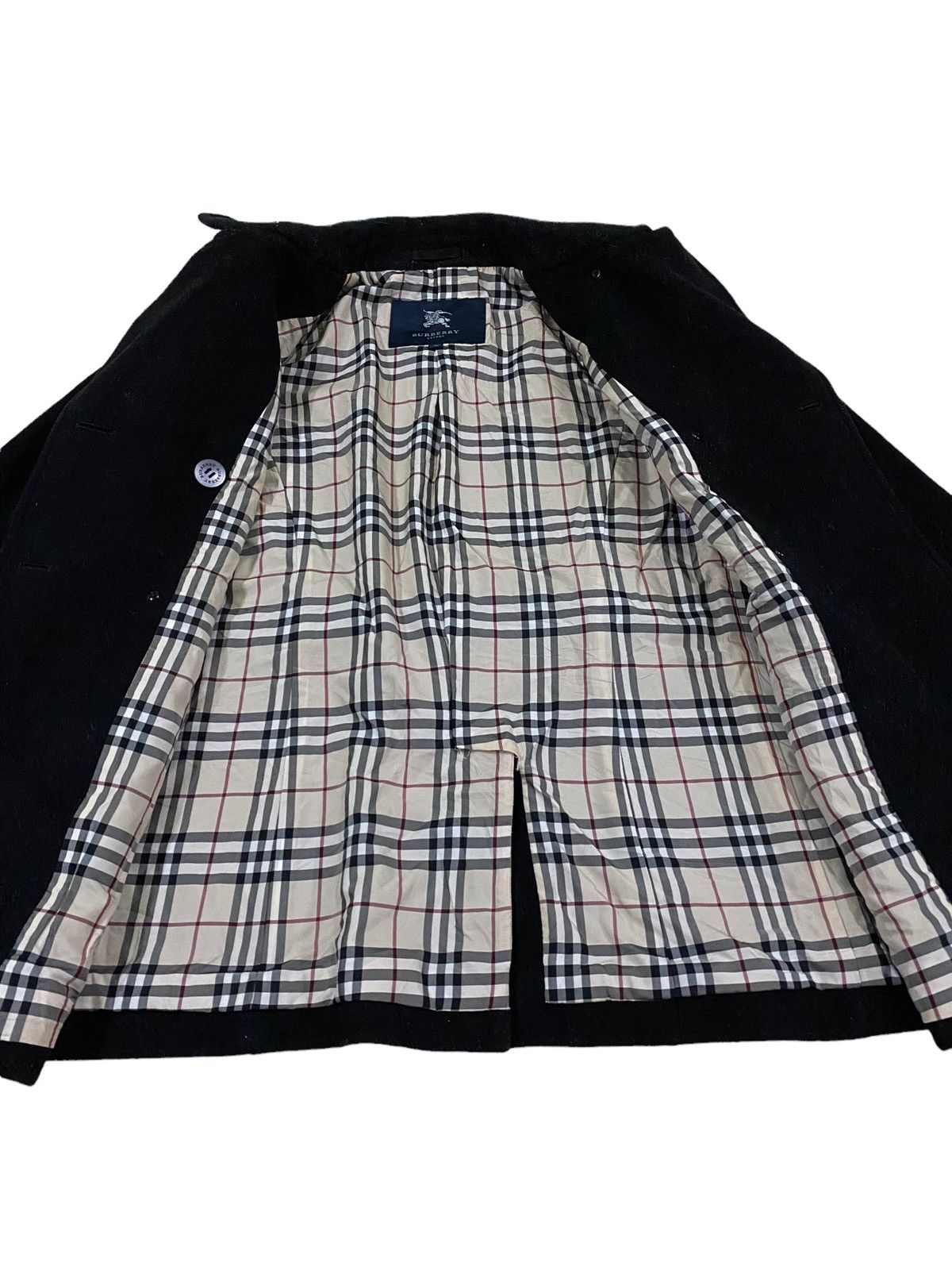 Burberry Burberry London novacheck inside Wool Cashmere wool pea coat Size M / US 6-8 / IT 42-44 - 3 Thumbnail