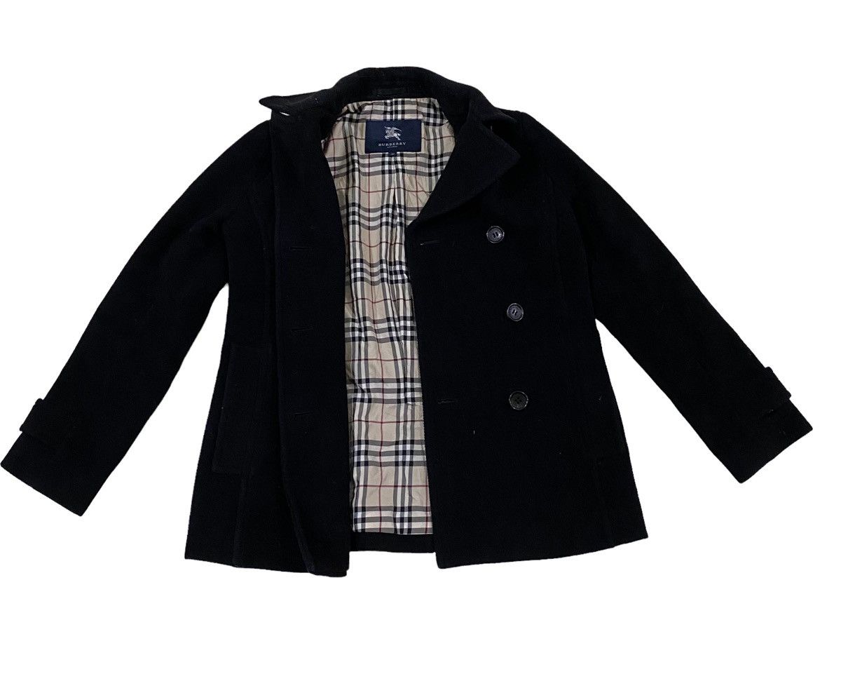 Burberry London novacheck inside Wool Cashmere wool pea coat