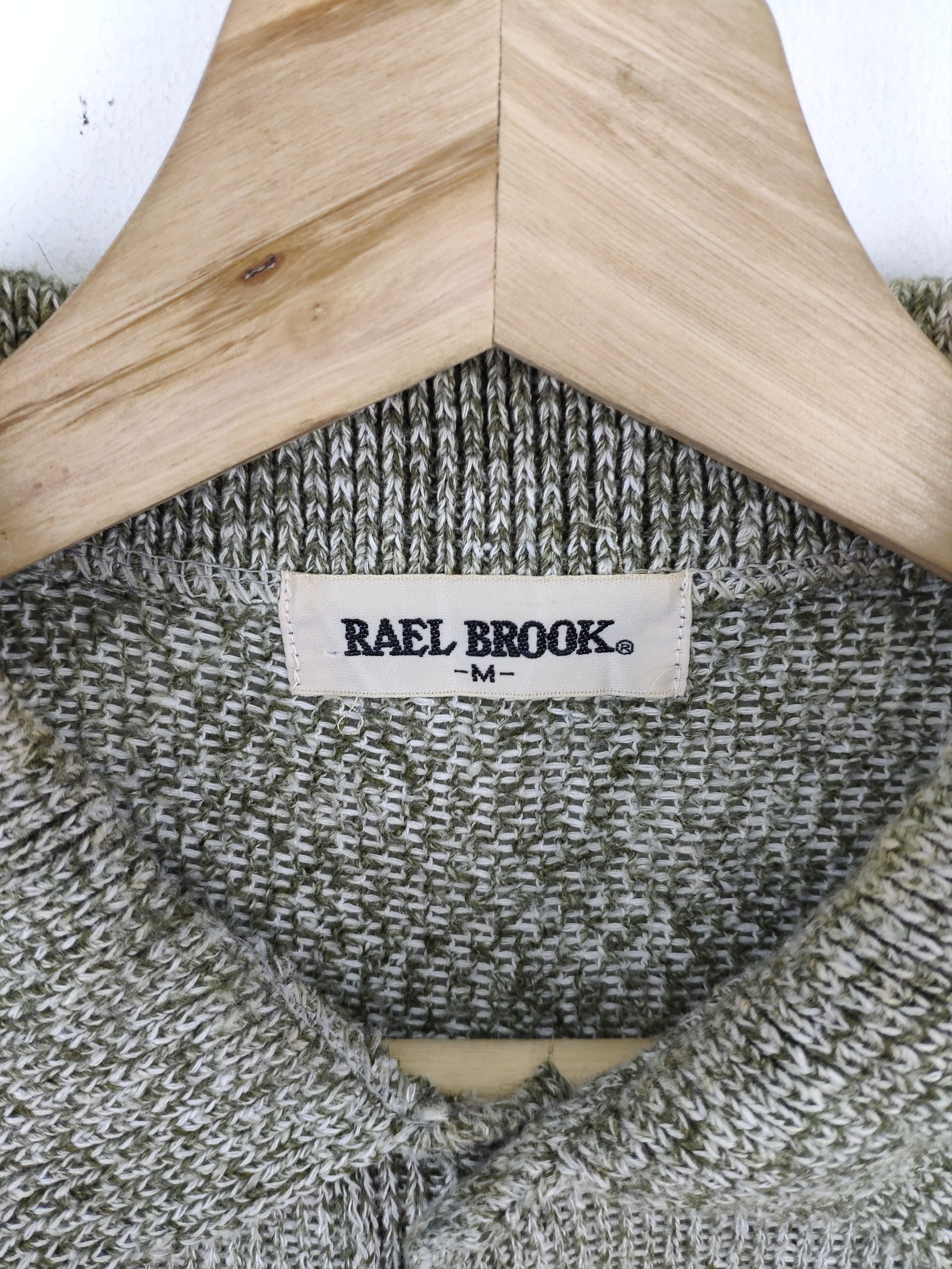 Aran Isles Knitwear × Japanese Brand × Vintage Vintage Polo Knit Shirt Long Sleeve Diamond Pattern Size US M / EU 48-50 / 2 - 3 Thumbnail