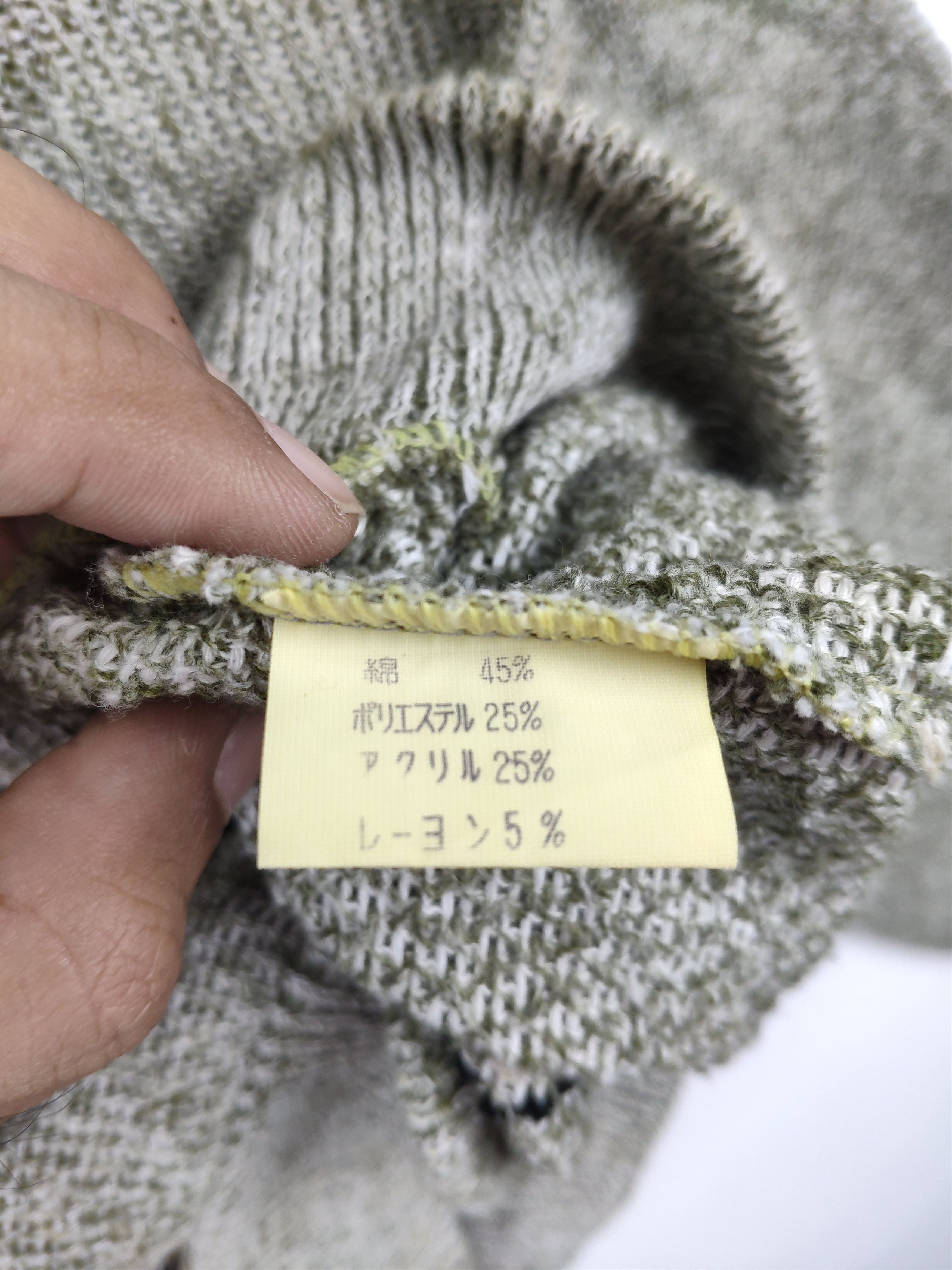 Aran Isles Knitwear × Japanese Brand × Vintage Vintage Polo Knit Shirt Long Sleeve Diamond Pattern Size US M / EU 48-50 / 2 - 4 Thumbnail
