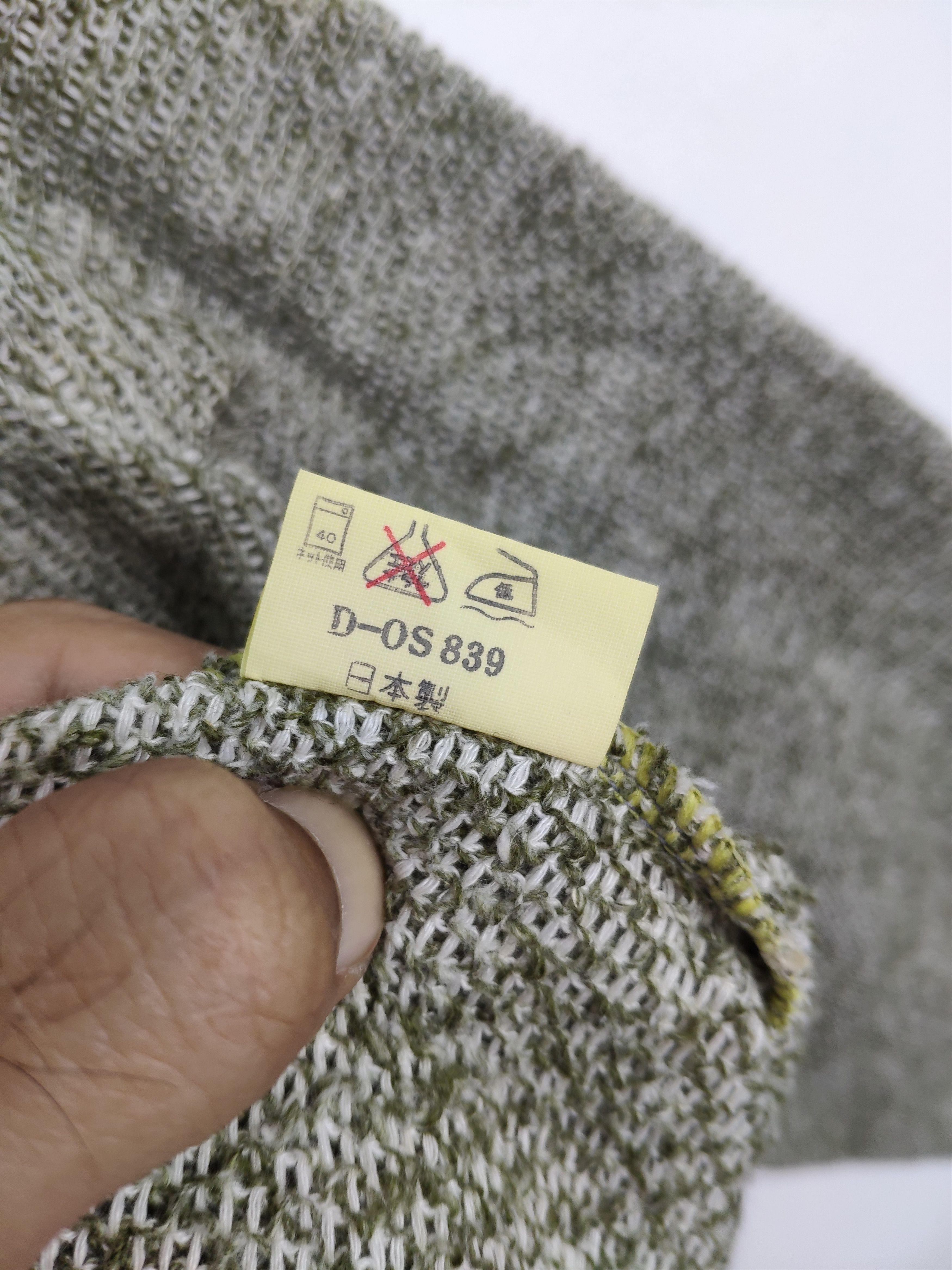Aran Isles Knitwear × Japanese Brand × Vintage Vintage Polo Knit Shirt Long Sleeve Diamond Pattern Size US M / EU 48-50 / 2 - 5 Thumbnail