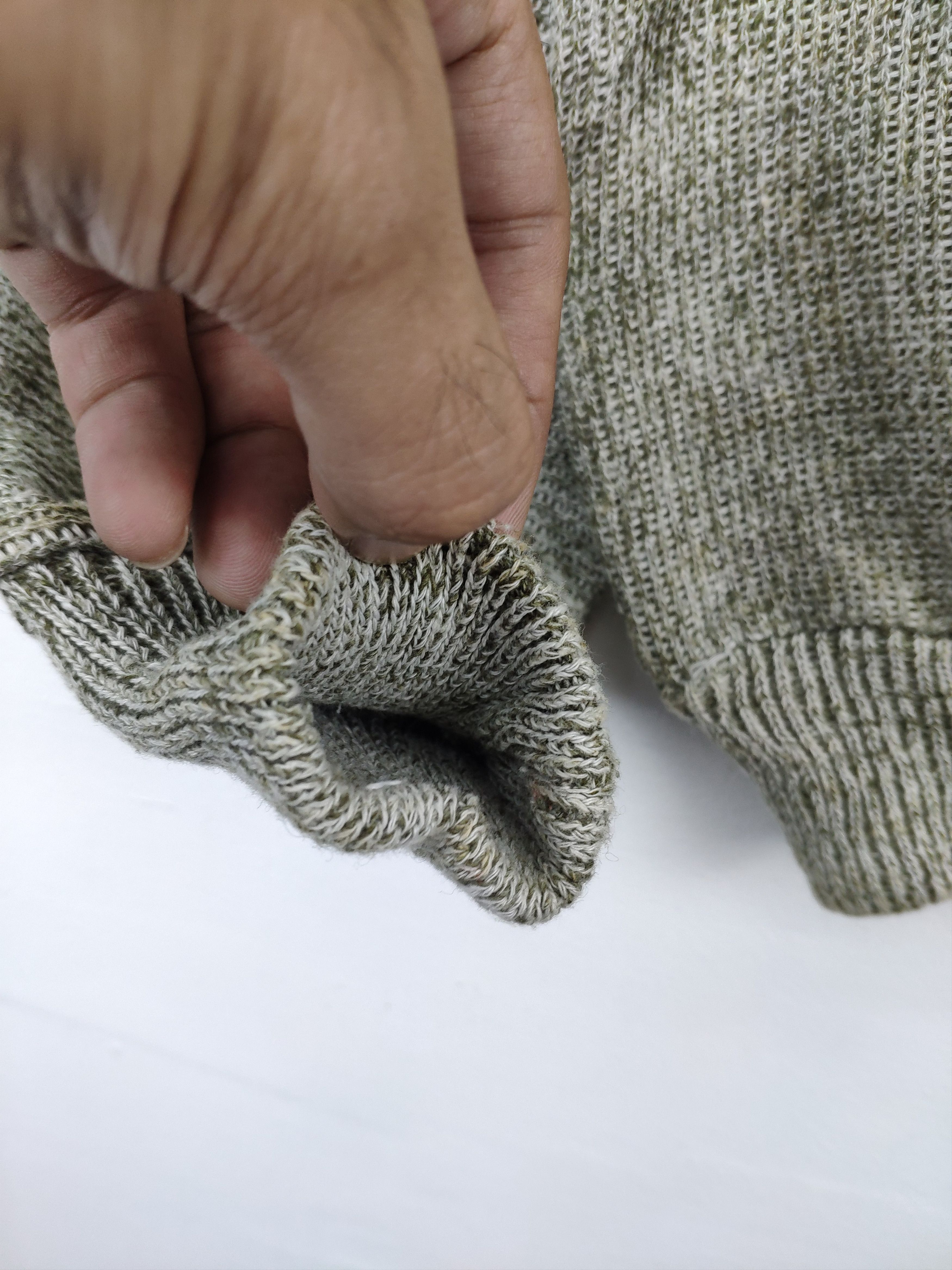 Aran Isles Knitwear × Japanese Brand × Vintage Vintage Polo Knit Shirt Long Sleeve Diamond Pattern Size US M / EU 48-50 / 2 - 9 Thumbnail