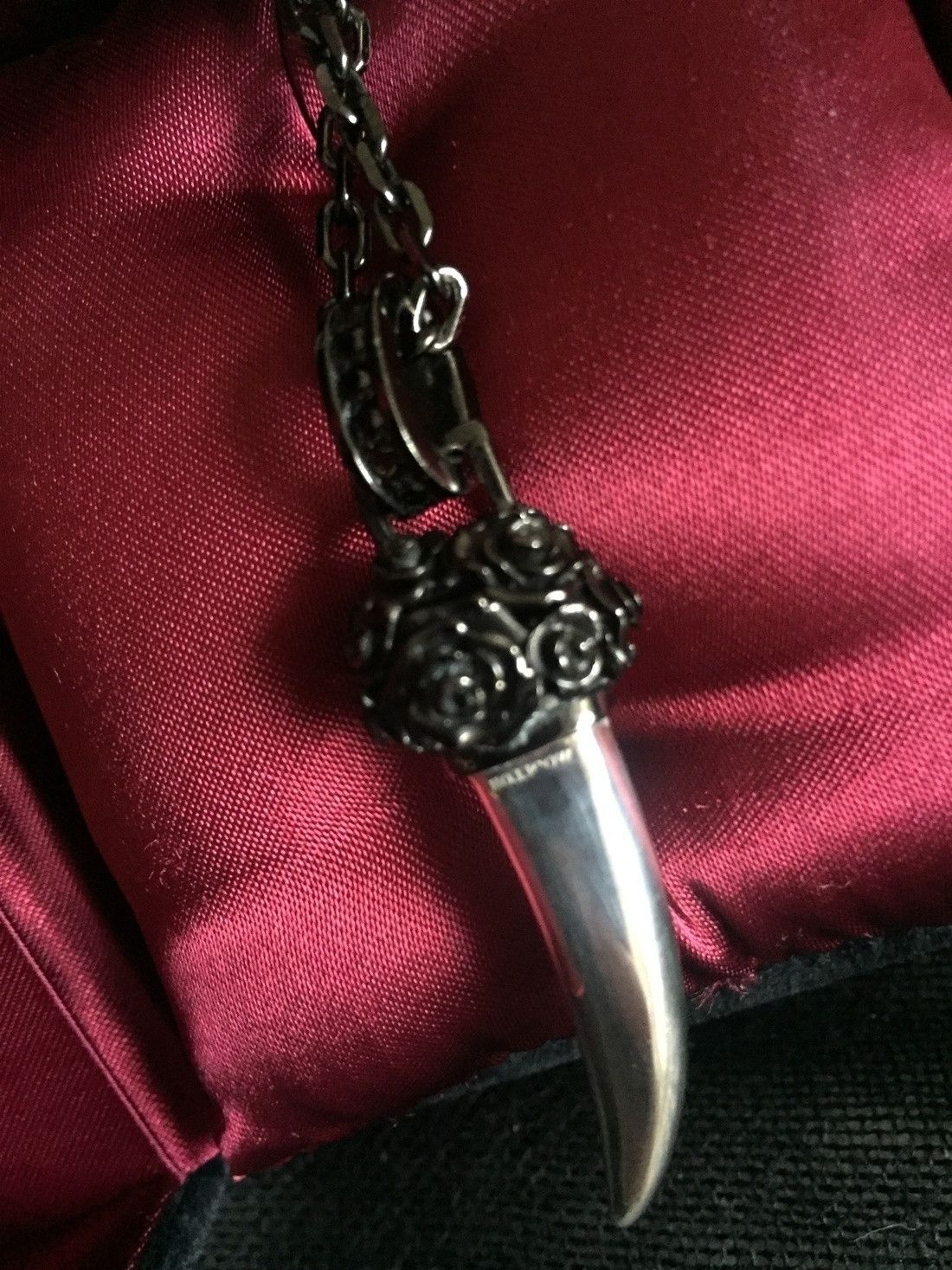 Other New in box silver 925 custom made horn and rose pendant Size ONE SIZE - 9 Thumbnail