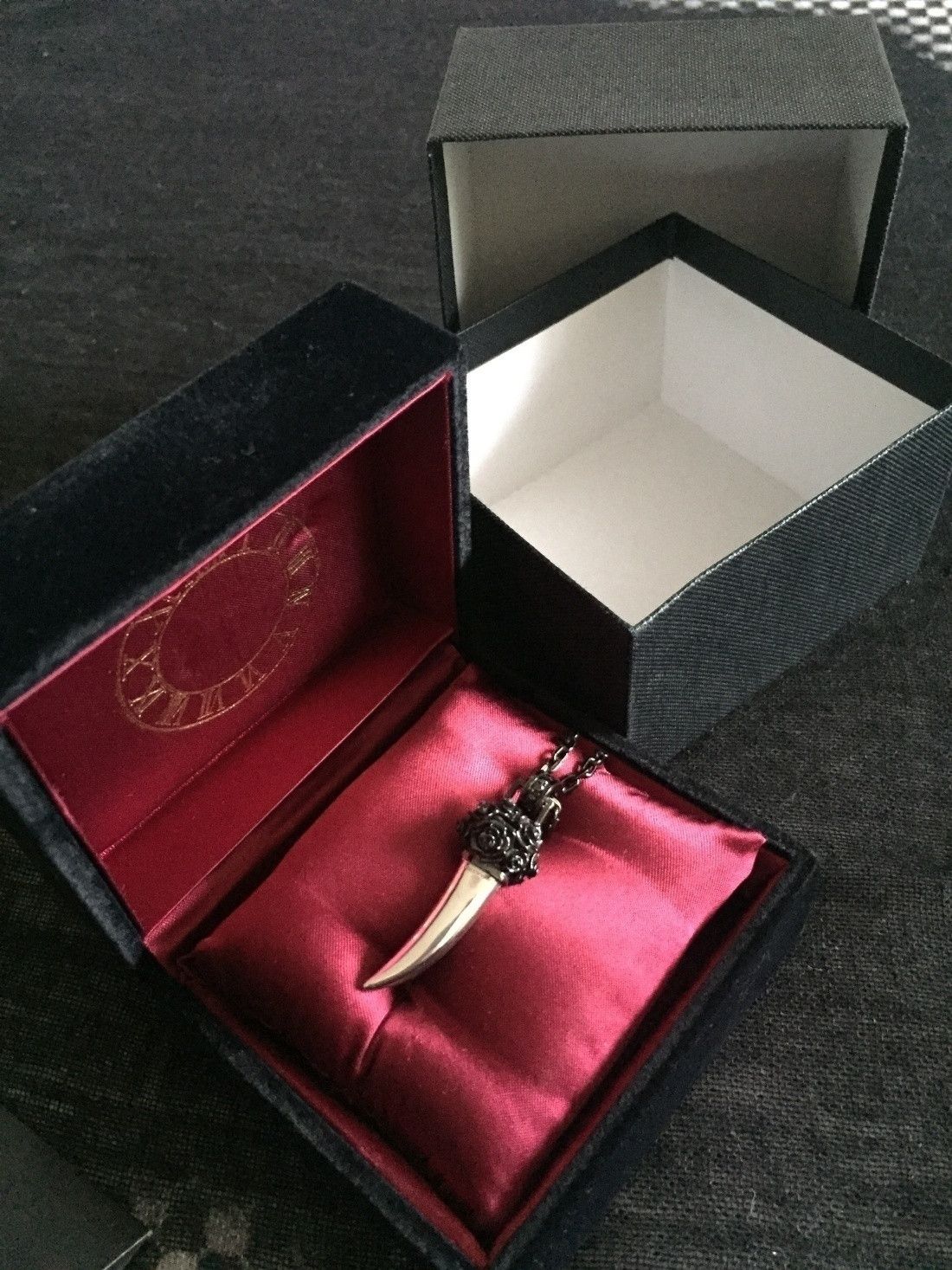 Other New in box silver 925 custom made horn and rose pendant Size ONE SIZE - 13 Thumbnail