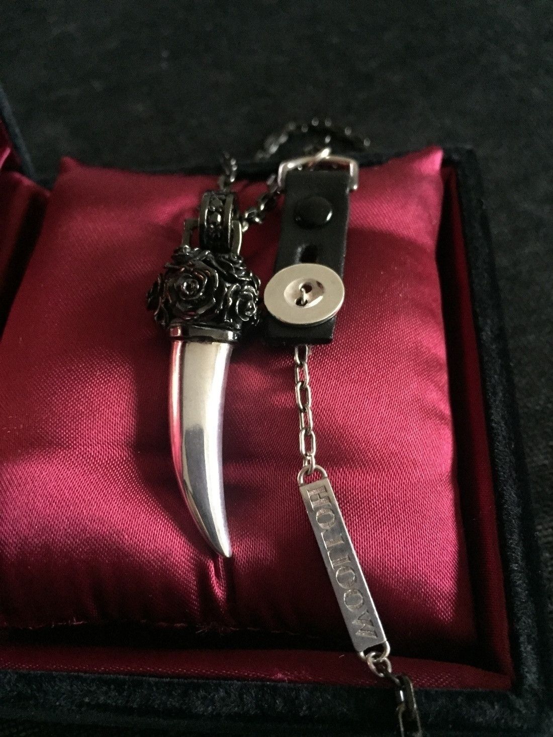 Other New in box silver 925 custom made horn and rose pendant Size ONE SIZE - 7 Thumbnail