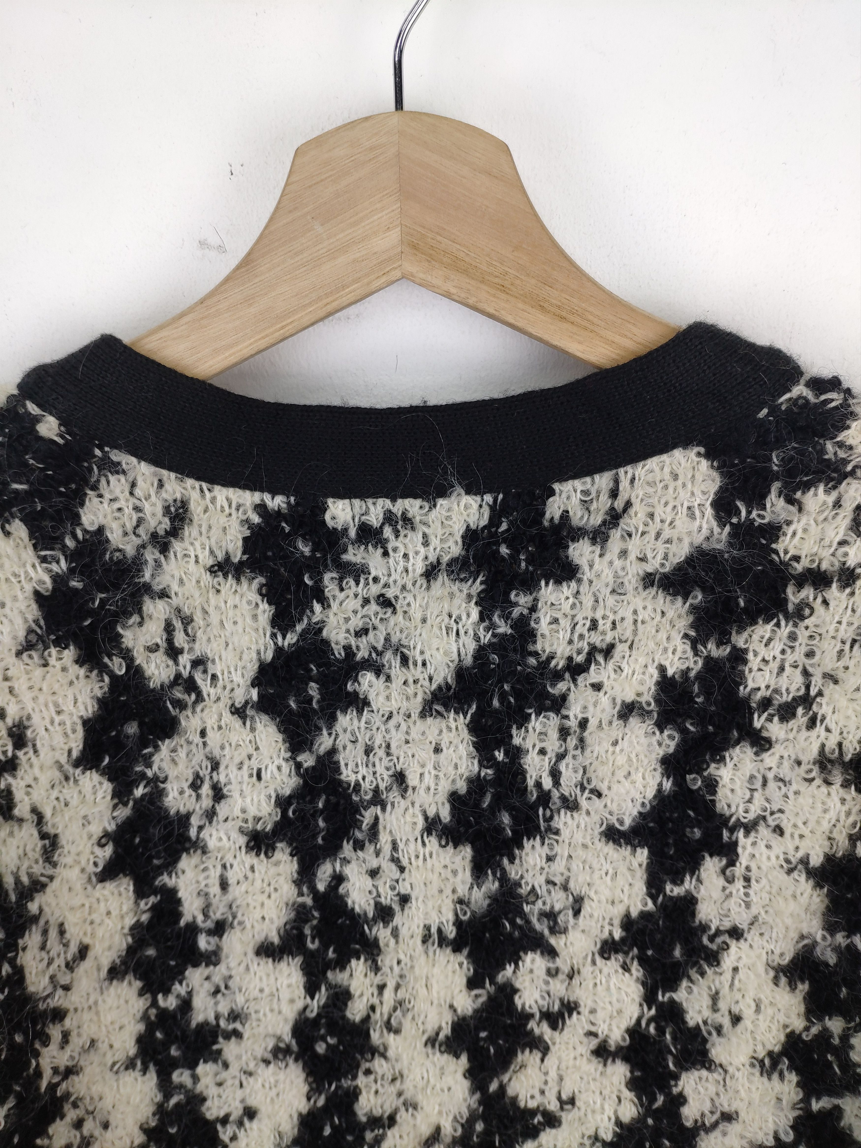 Japanese Brand Fuzzy Mohair Style Cardigan Sweater issey miyake style Size L / US 10 / IT 46 - 14 Thumbnail