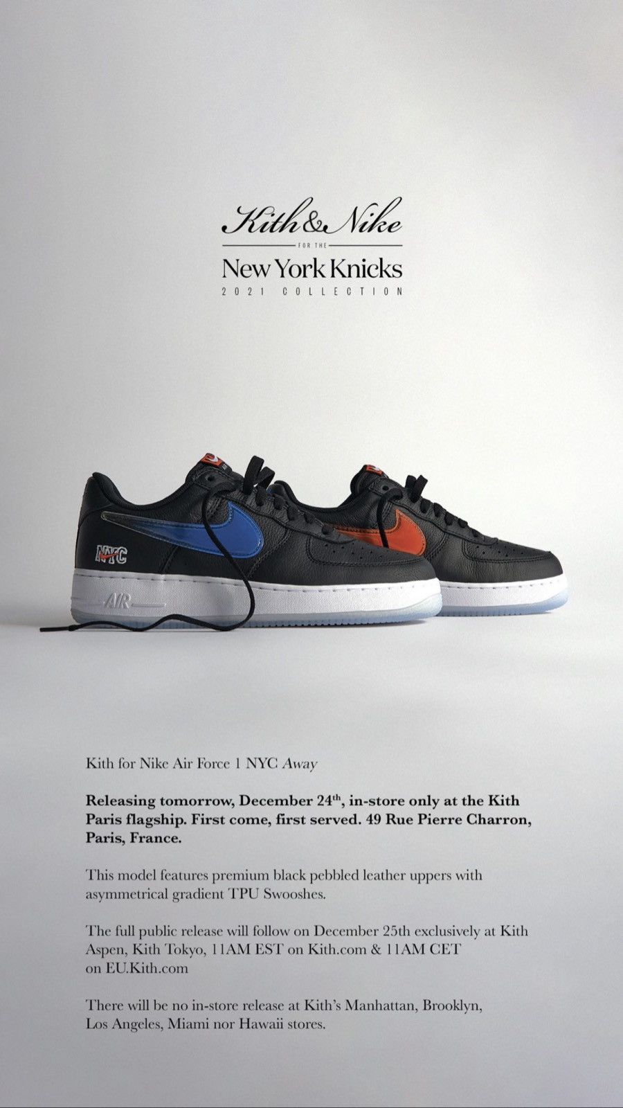 Kith × Nike Kith x Nike for New York Knicks Air Force 1 Size US 10.5 / EU 43-44 - 8 Thumbnail