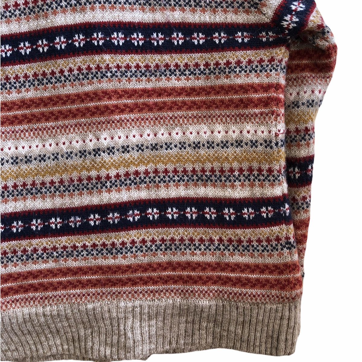 Japanese Brand Cardigan Hoodie Navajo Knit Fleece Lining Size S / US 4 / IT 40 - 7 Thumbnail