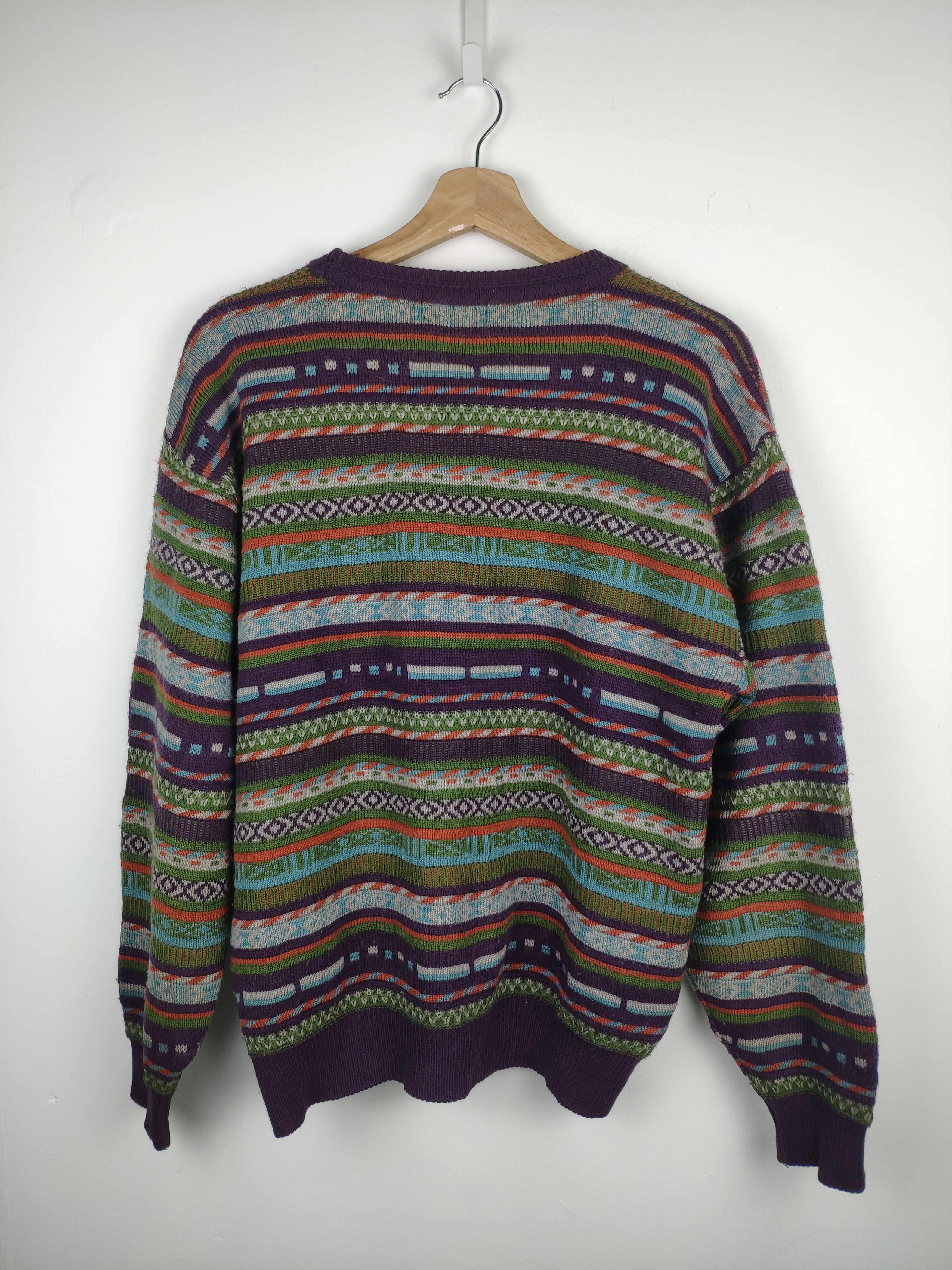 Aran Isles Knitwear × Japanese Brand Steal 💥 Vintage Coloured Cable Knit Sweater Coogi Style Size US M / EU 48-50 / 2 - 6 Thumbnail