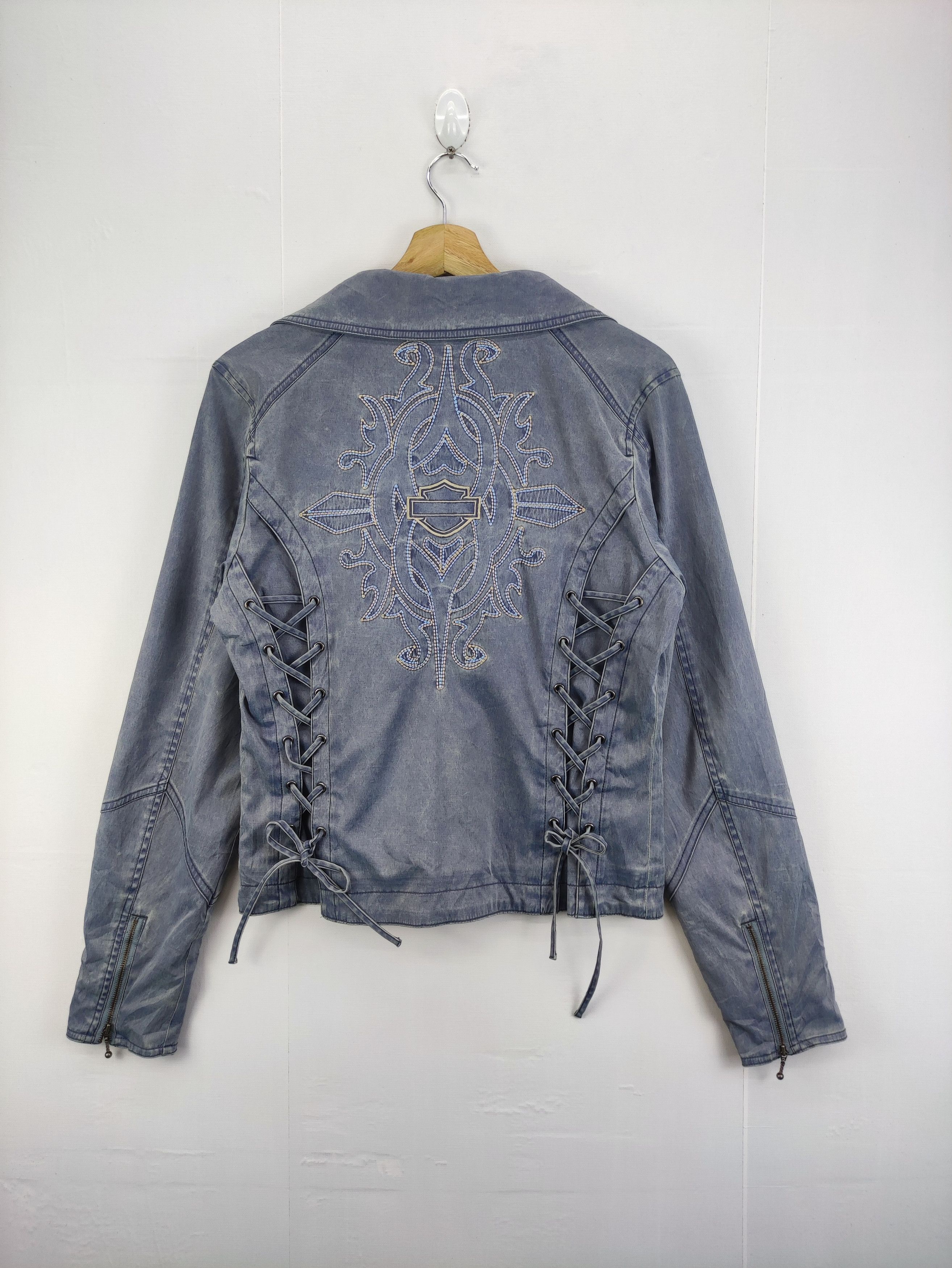 Harley Davidson Vintage Harley Davidson Bike Jacket Zipper Size US M / EU 48-50 / 2 - 14 Thumbnail