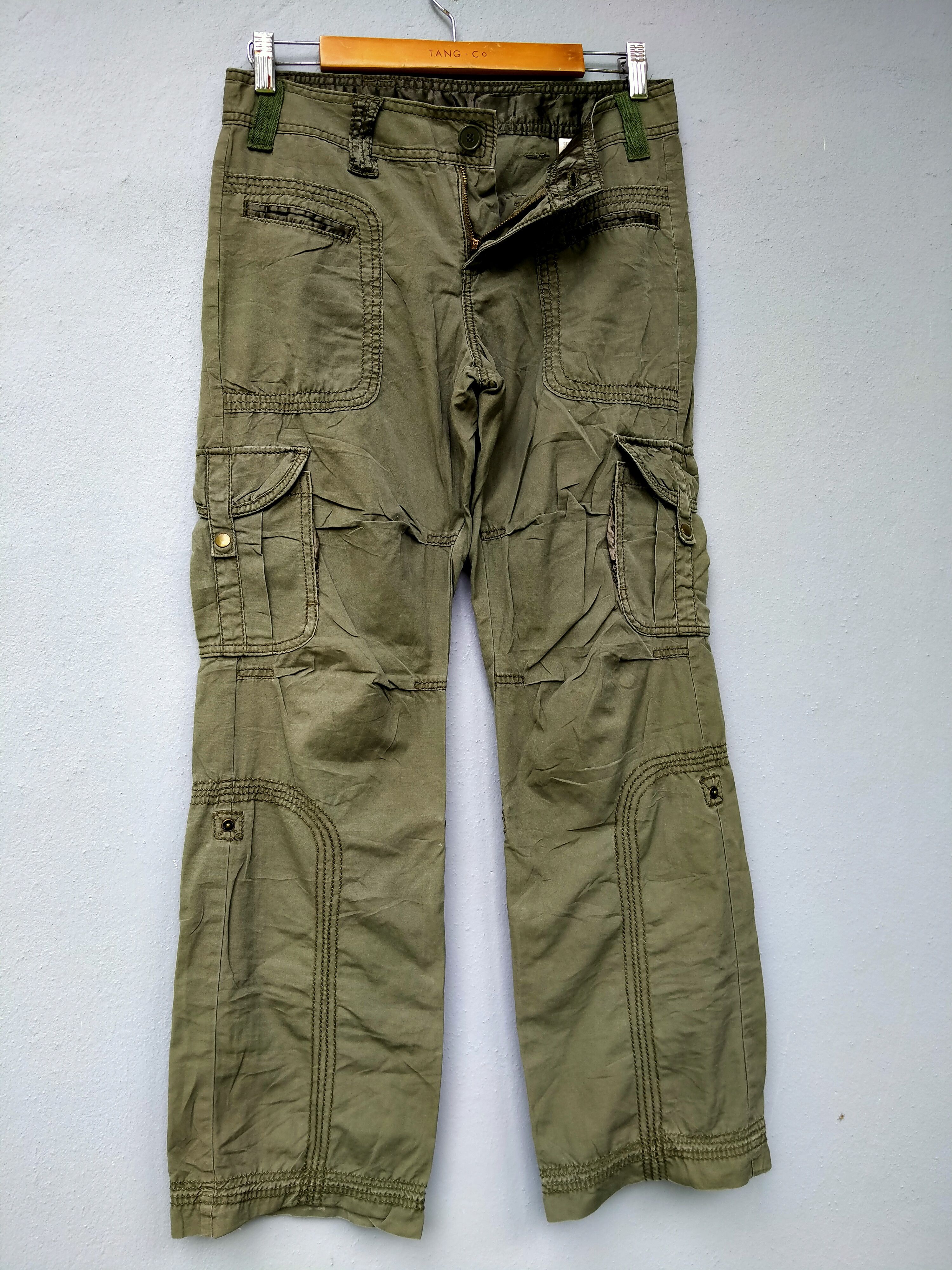 Michel Klein Vintage Michel Klein Cargo Parachute Drawstring Trouser Pant Size US 31 - 1 Thumbnail