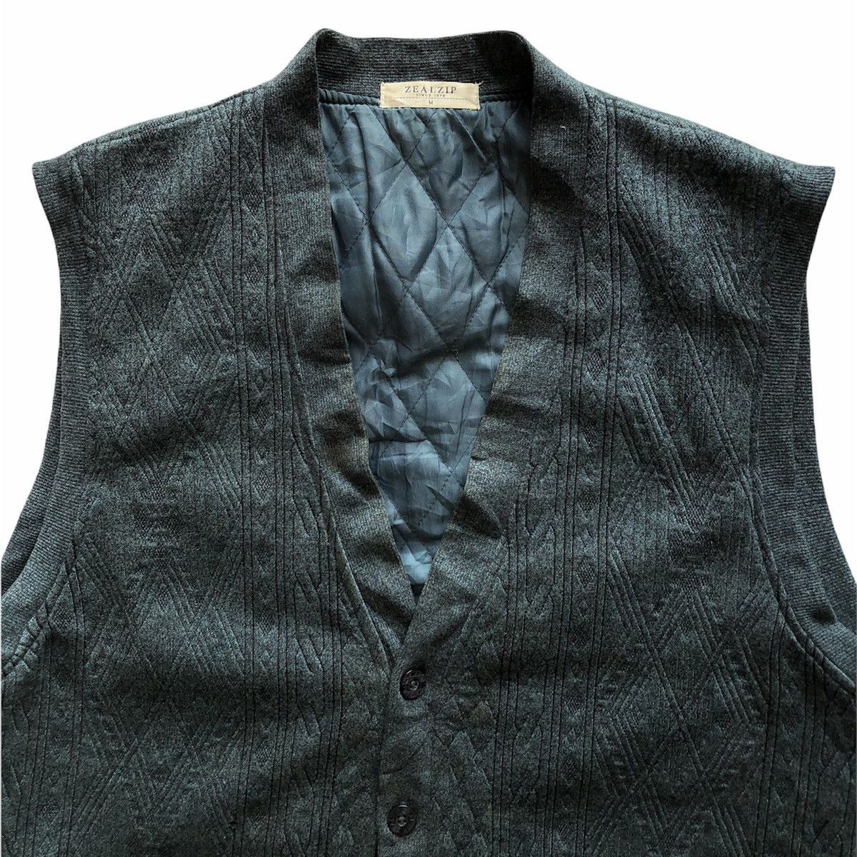 Japanese Brand Vintage 90's Vest Quilted Lining by Zealzip Size US M / EU 48-50 / 2 - 2 Thumbnail