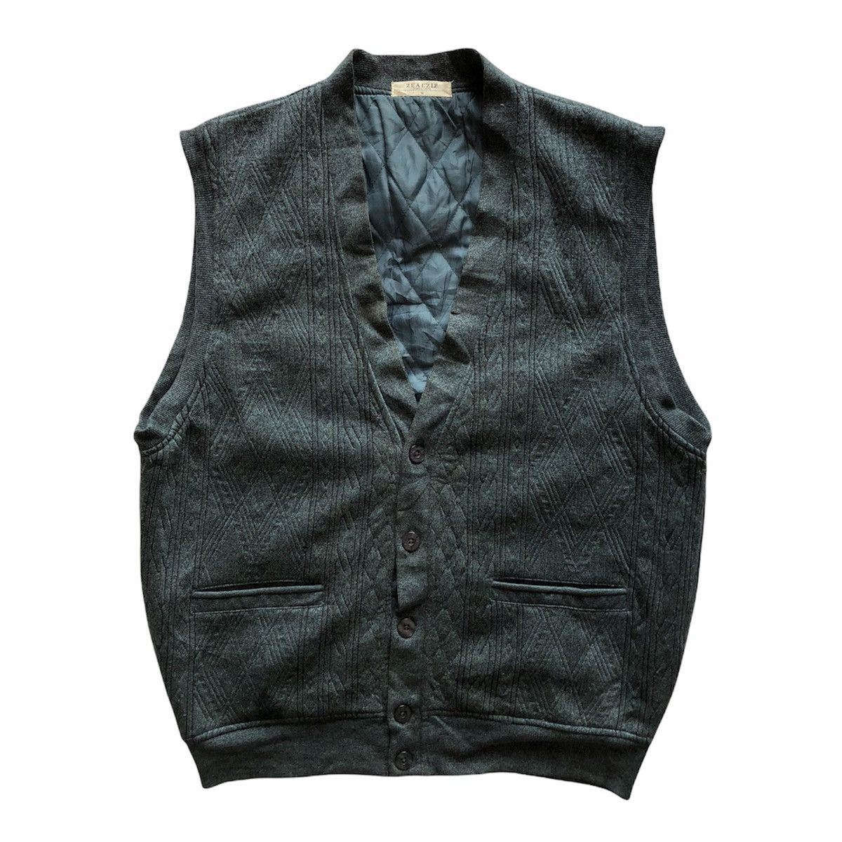 Japanese Brand Vintage 90's Vest Quilted Lining by Zealzip Size US M / EU 48-50 / 2 - 1 Thumbnail